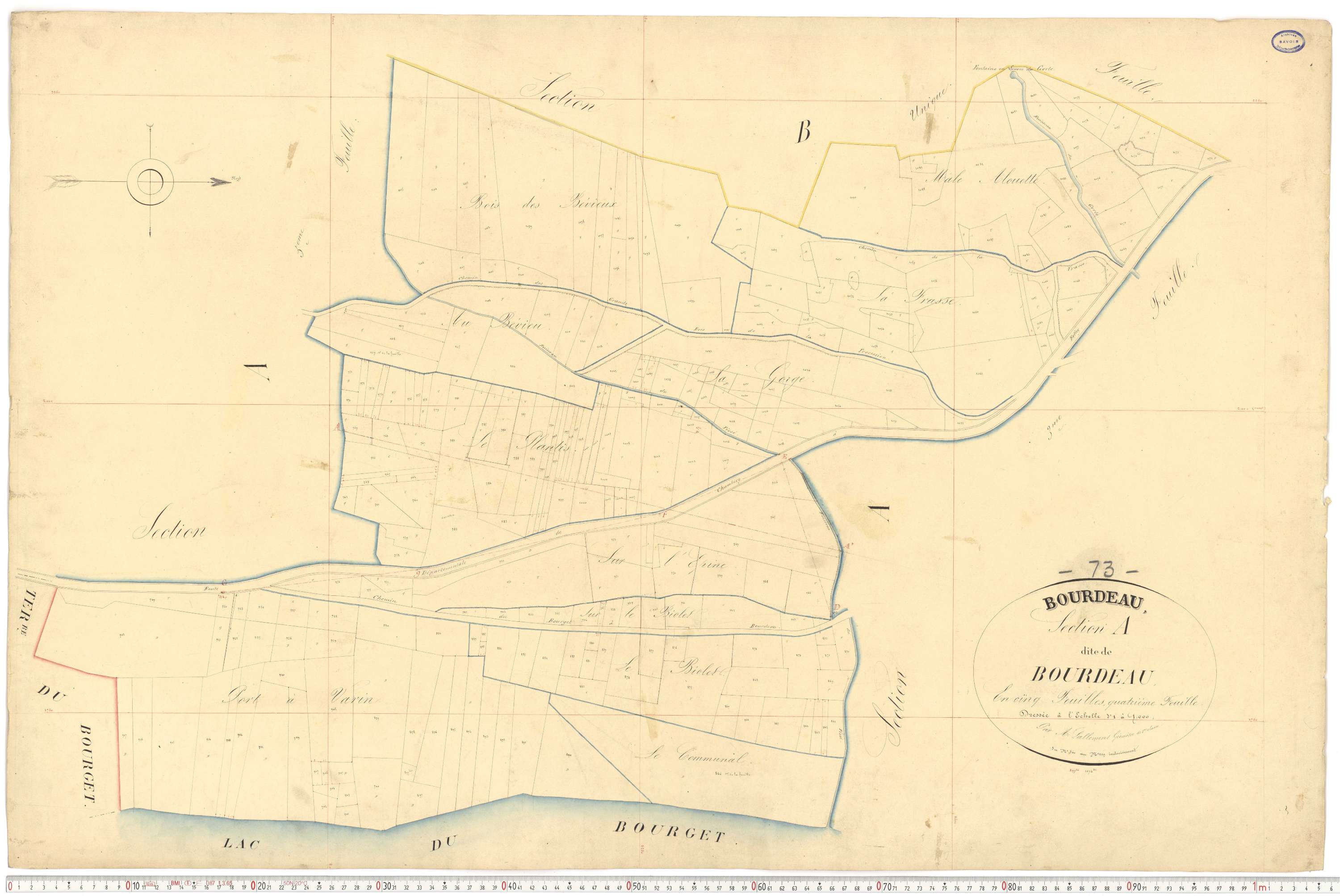 Bourdeau - Plans cadastraux du premier cadastre français.