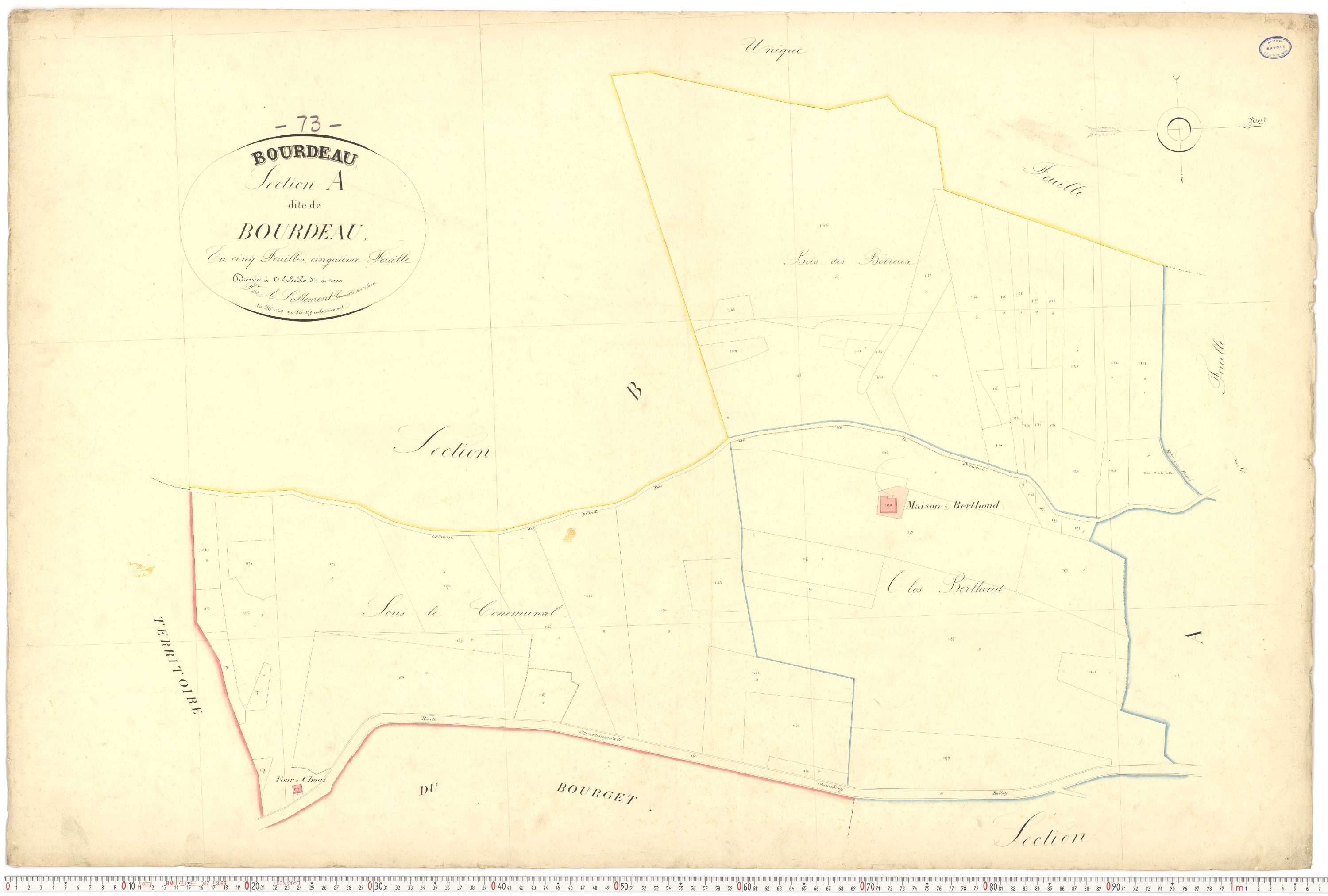 Bourdeau - Plans cadastraux du premier cadastre français.