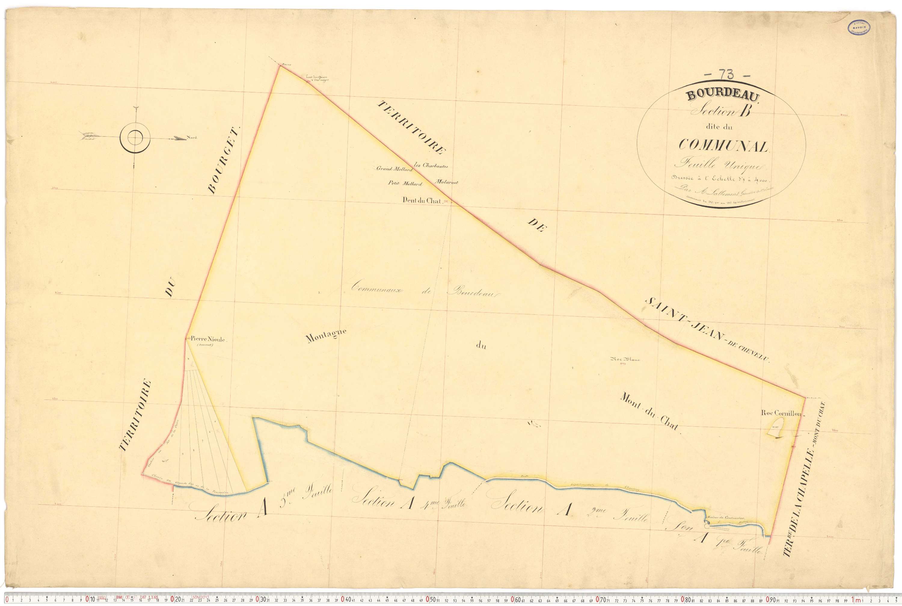 Bourdeau - Plans cadastraux du premier cadastre français.