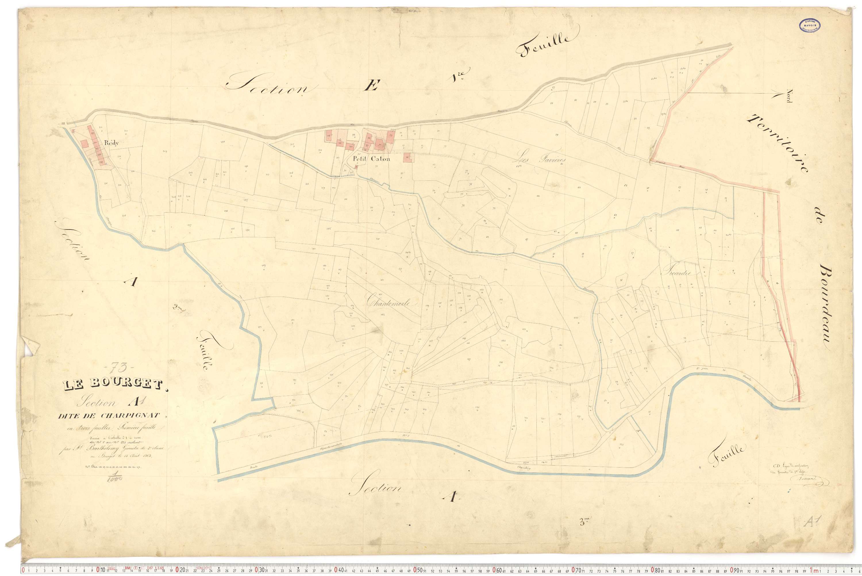 Le Bourget-du-Lac - Cadastre français (1866).