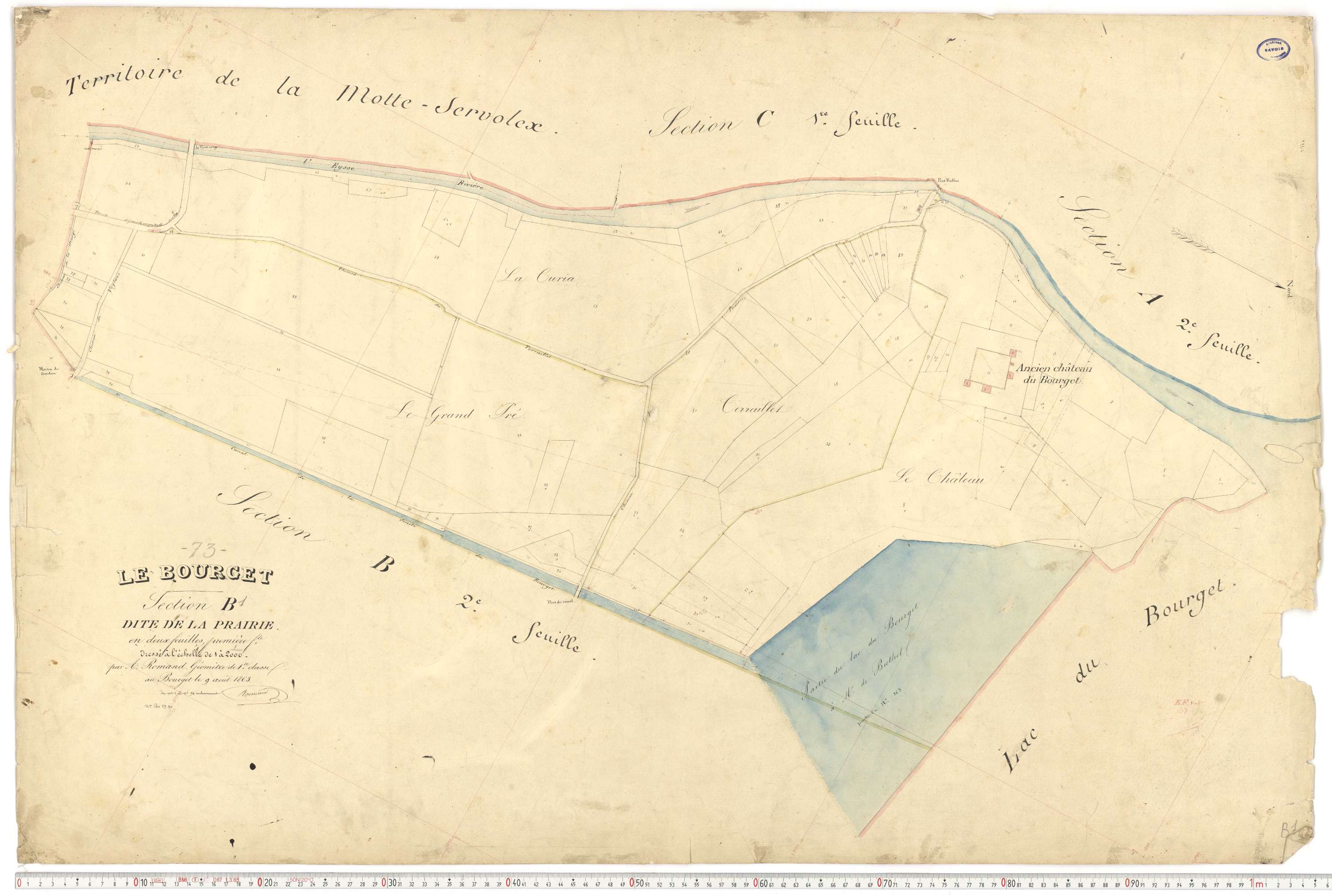 Le Bourget-du-Lac - Cadastre français (1866).