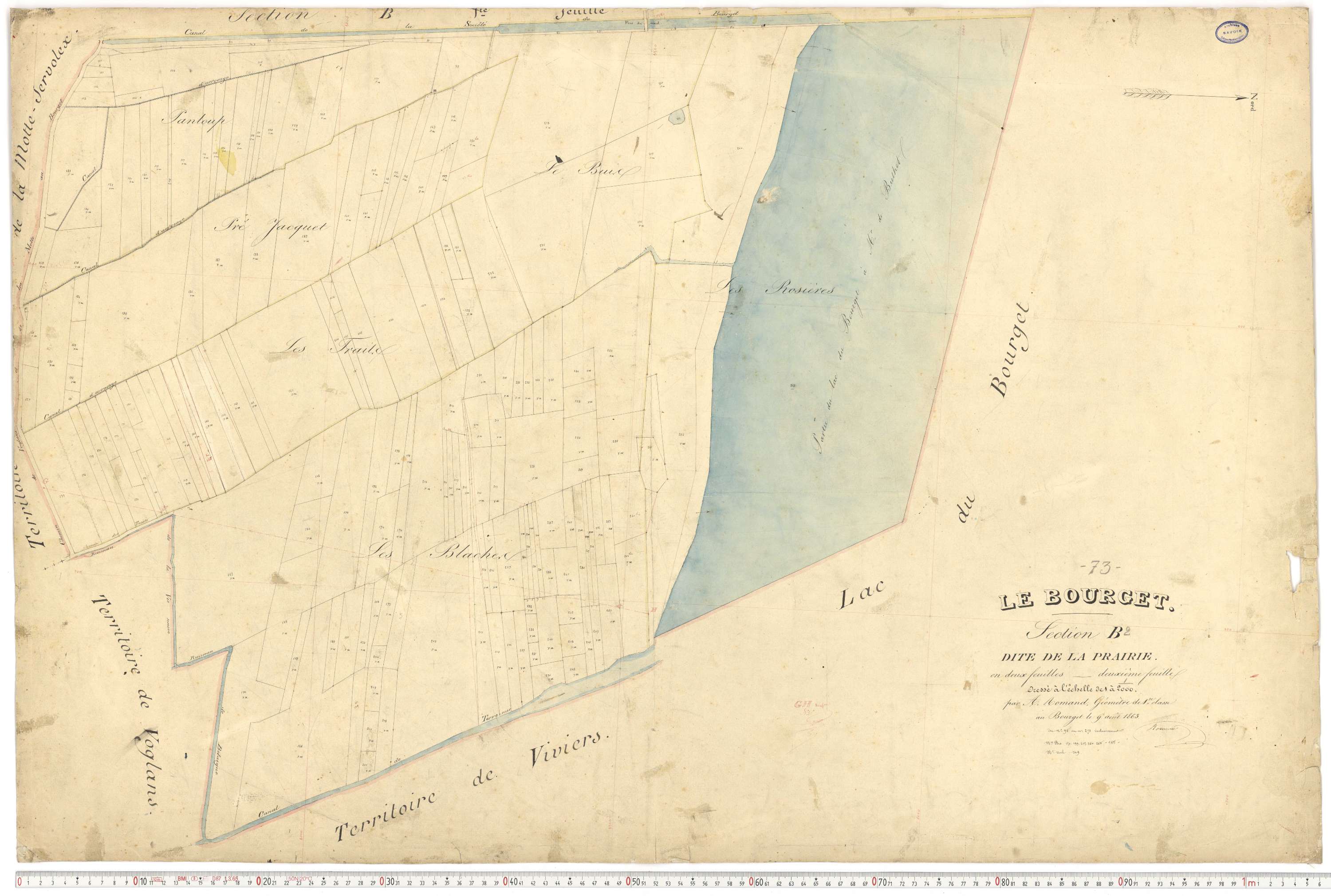 Le Bourget-du-Lac - Cadastre français (1866).