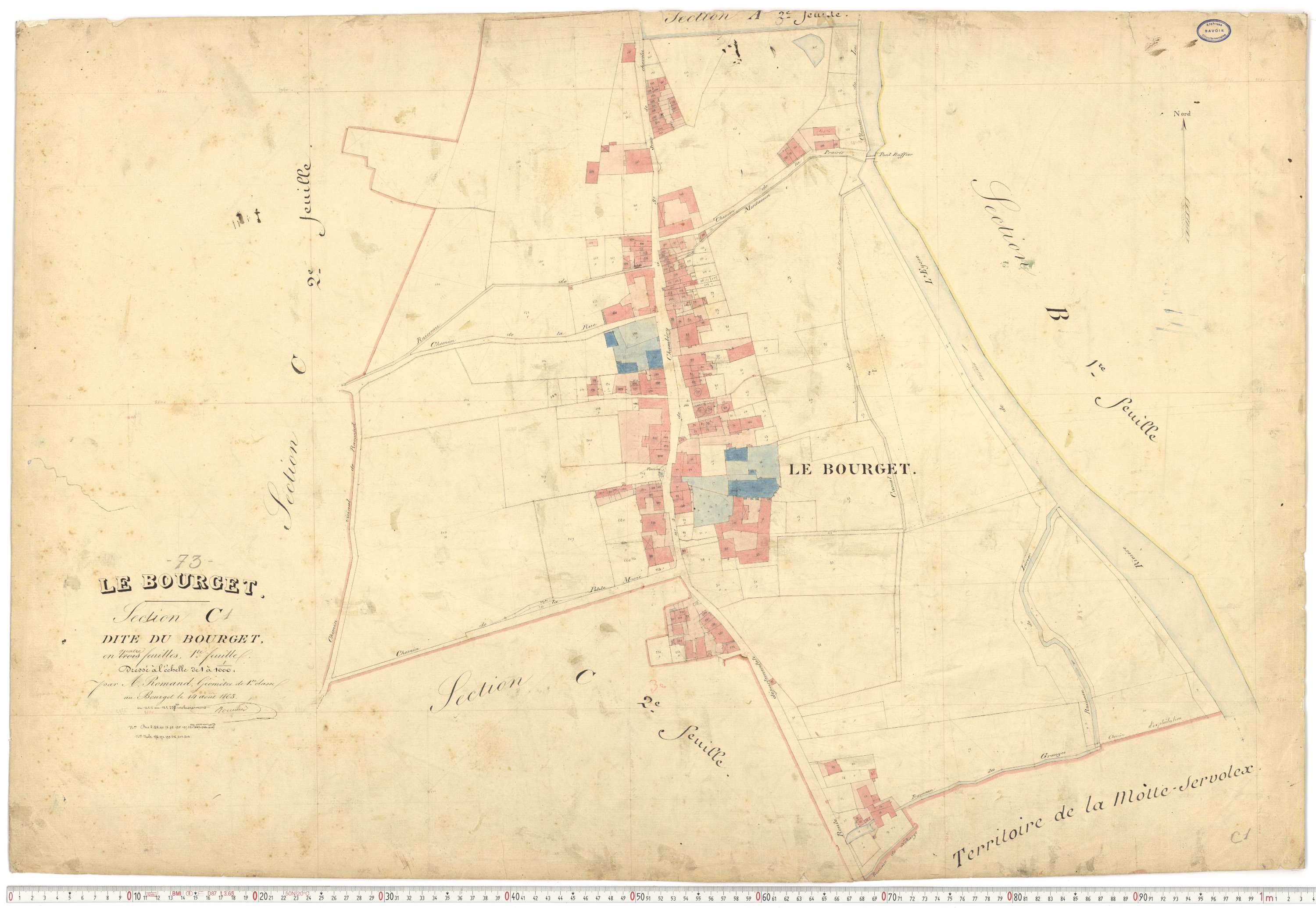Le Bourget-du-Lac - Cadastre français (1866).