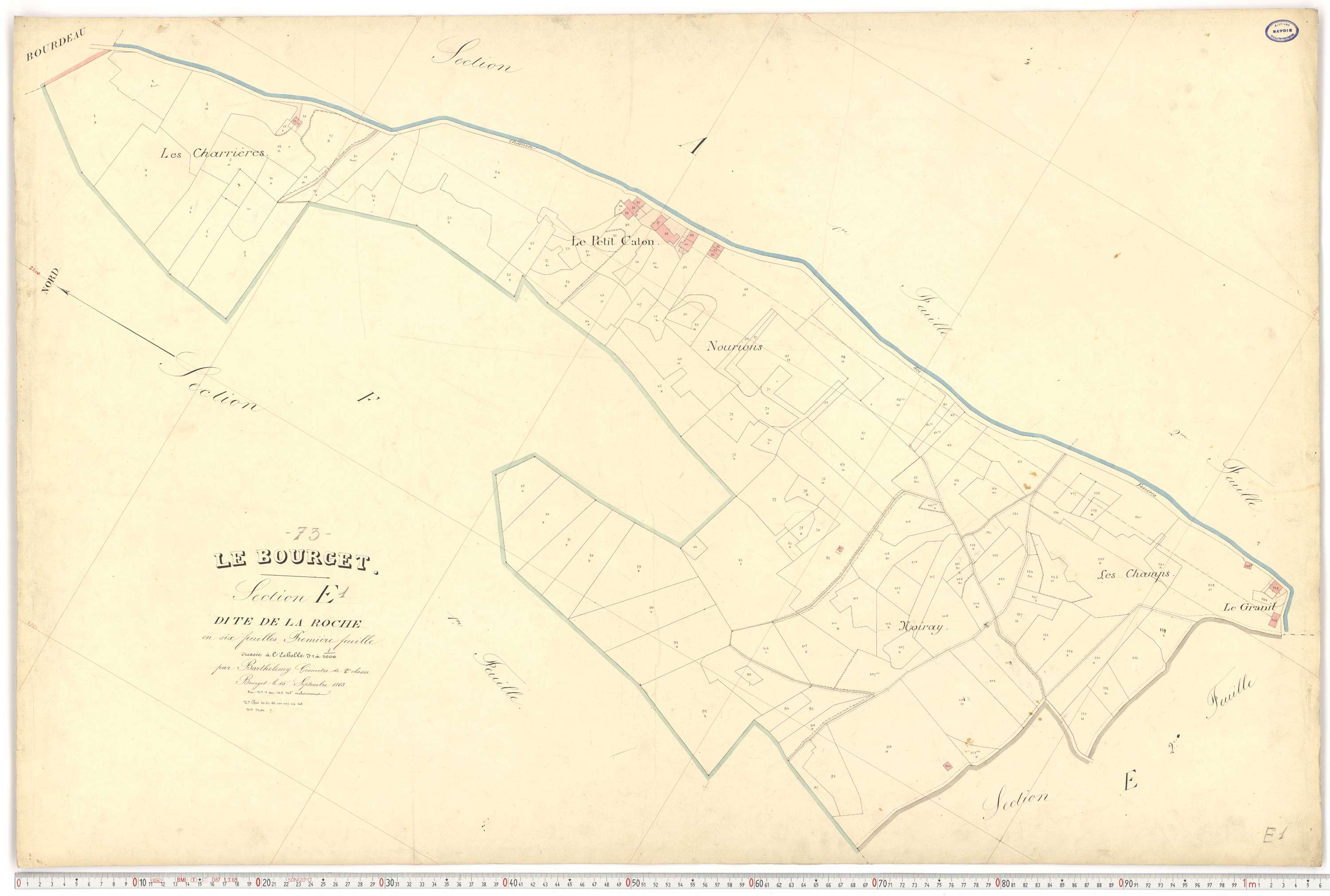 Le Bourget-du-Lac - Cadastre français (1866).