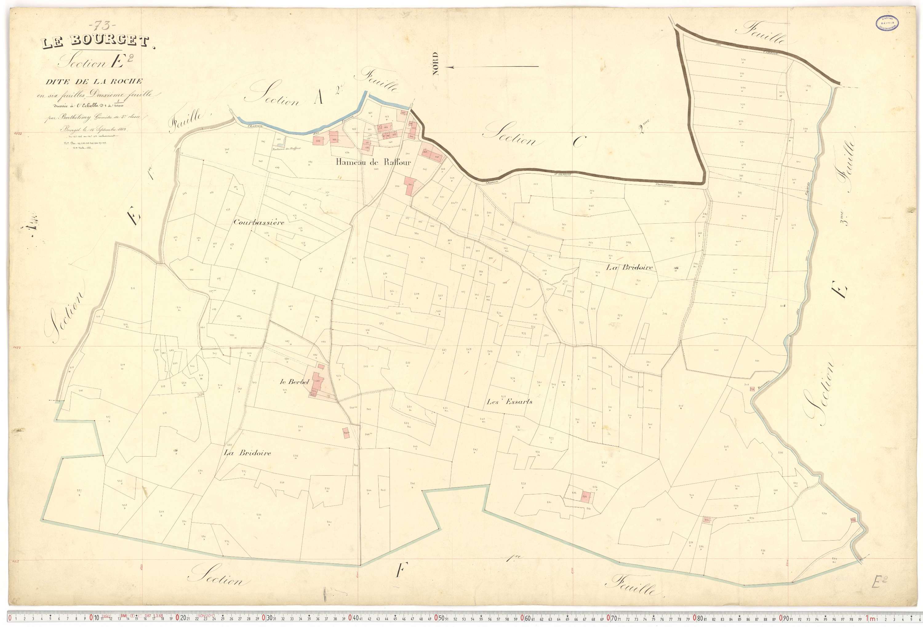 Le Bourget-du-Lac - Cadastre français (1866).