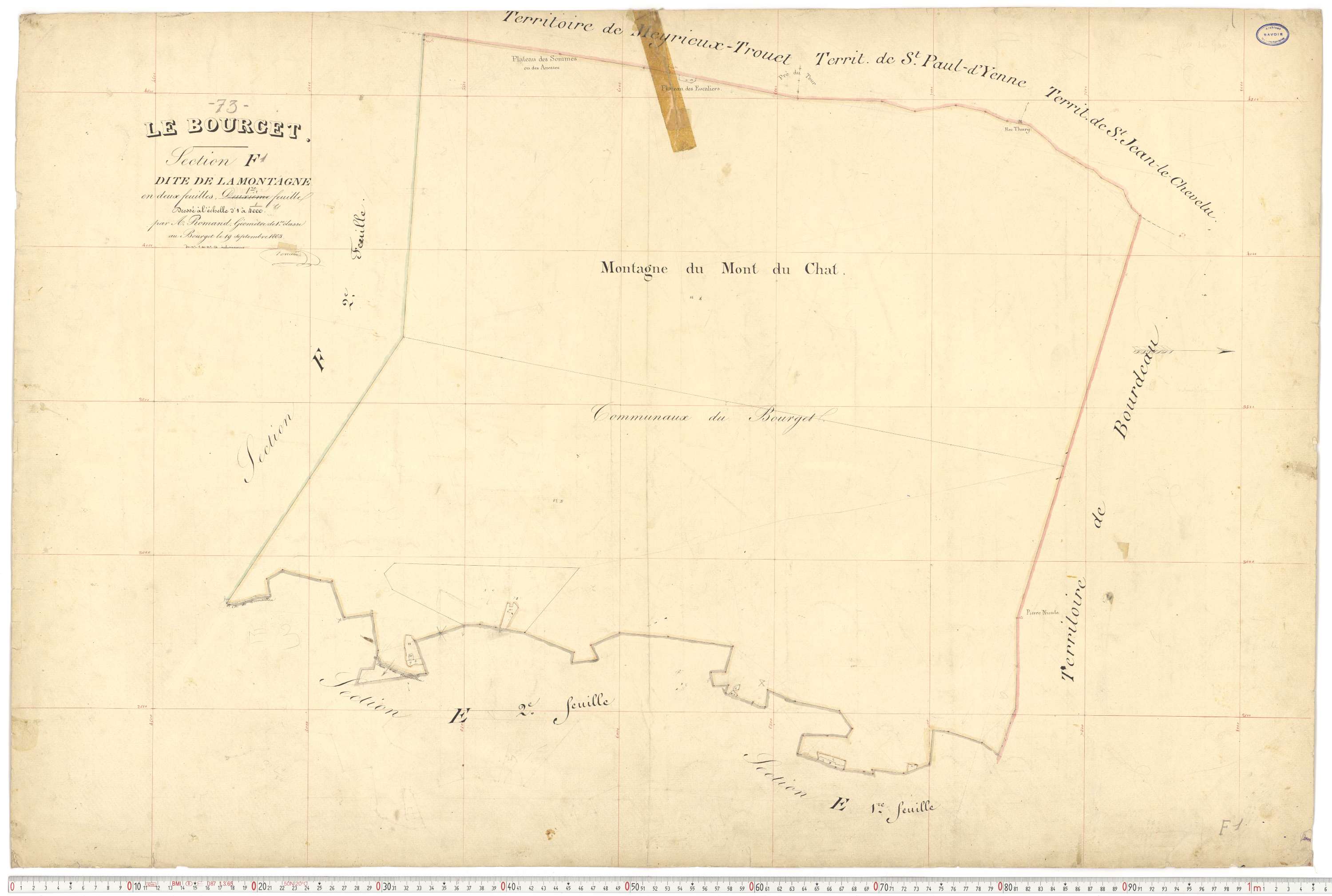 Le Bourget-du-Lac - Cadastre français (1866).