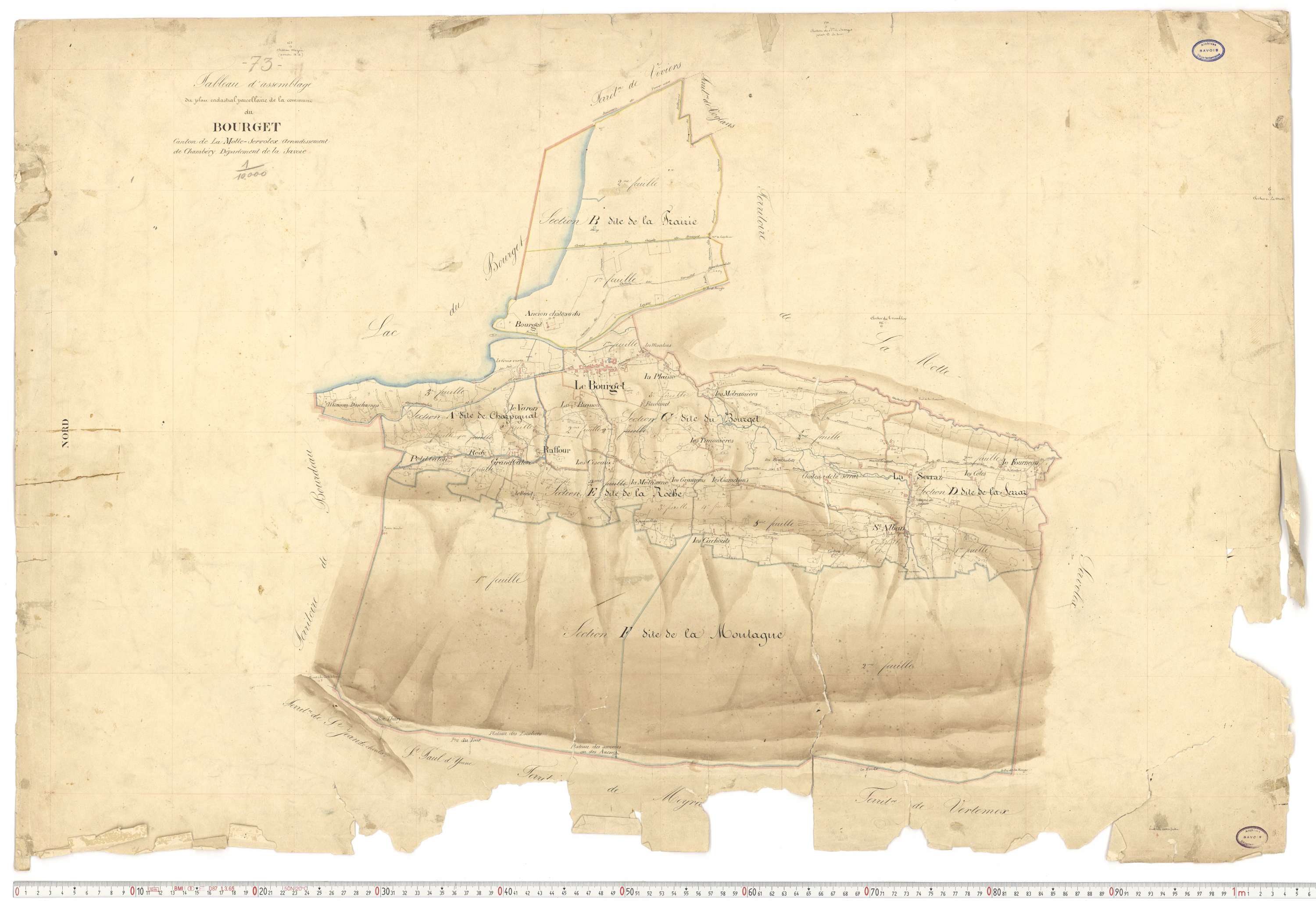 Le Bourget-du-Lac - Cadastre français (1866).