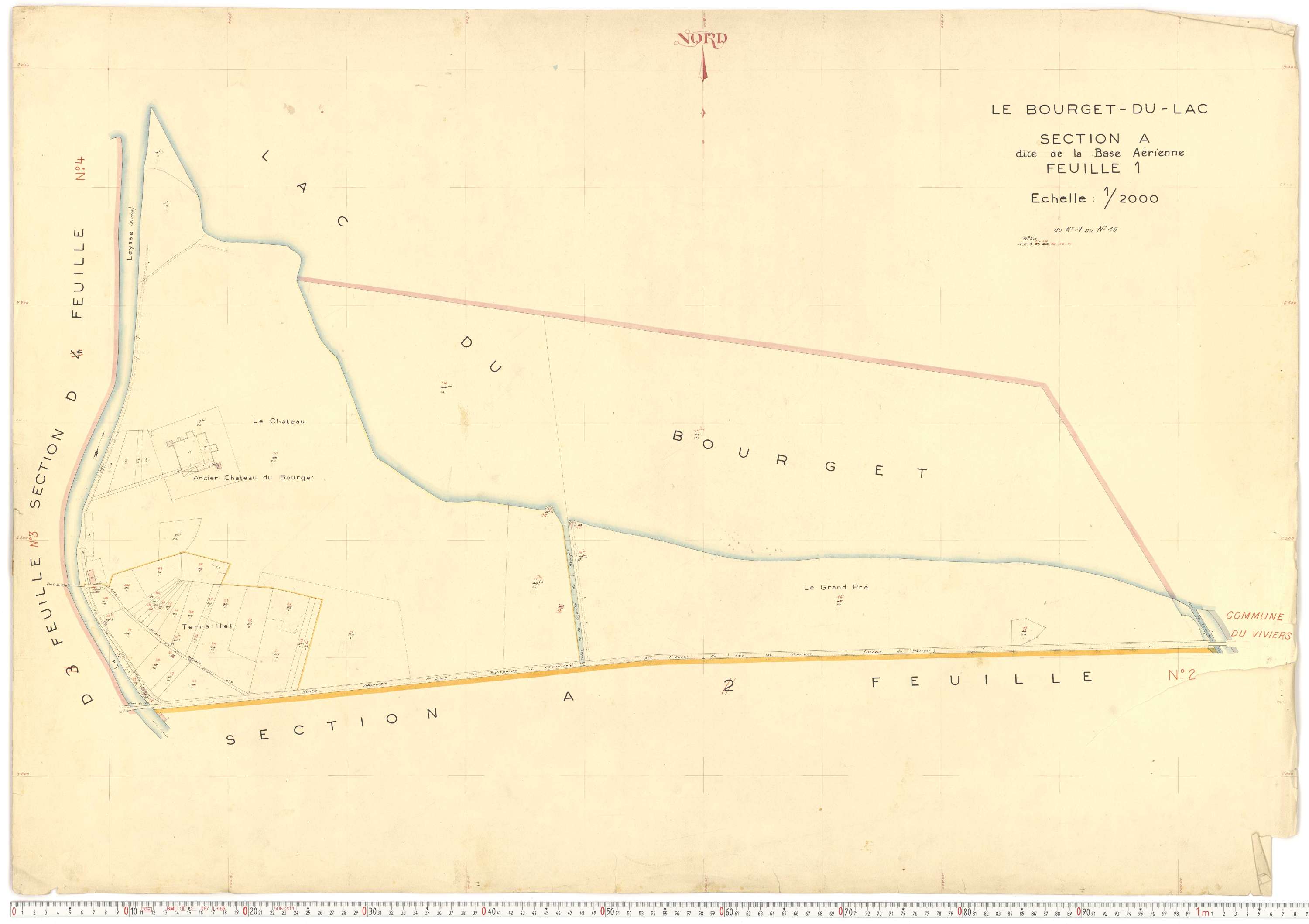 Le Bourget-du-Lac - Cadastre rénové (1951).