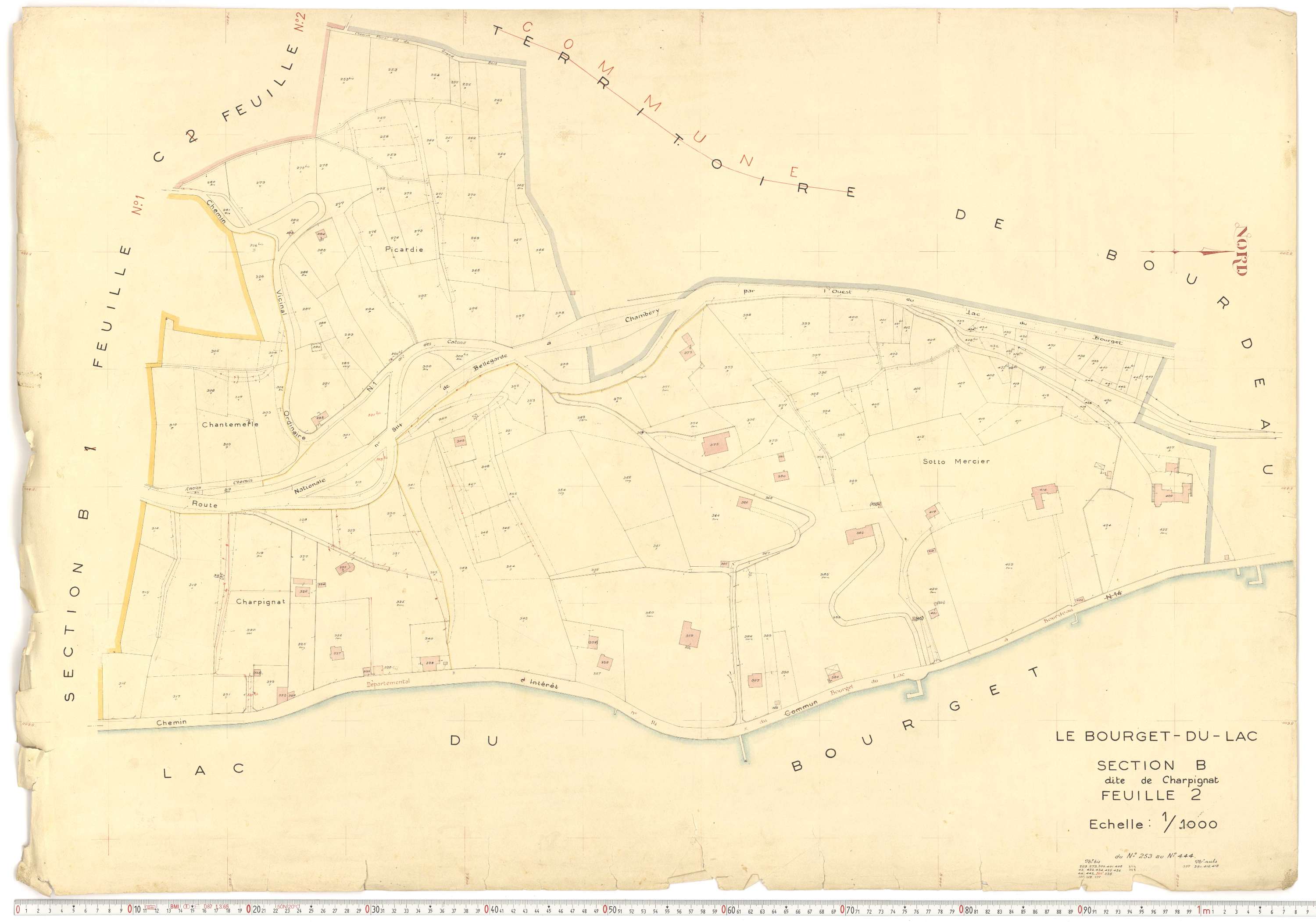 Le Bourget-du-Lac - Cadastre rénové (1951).