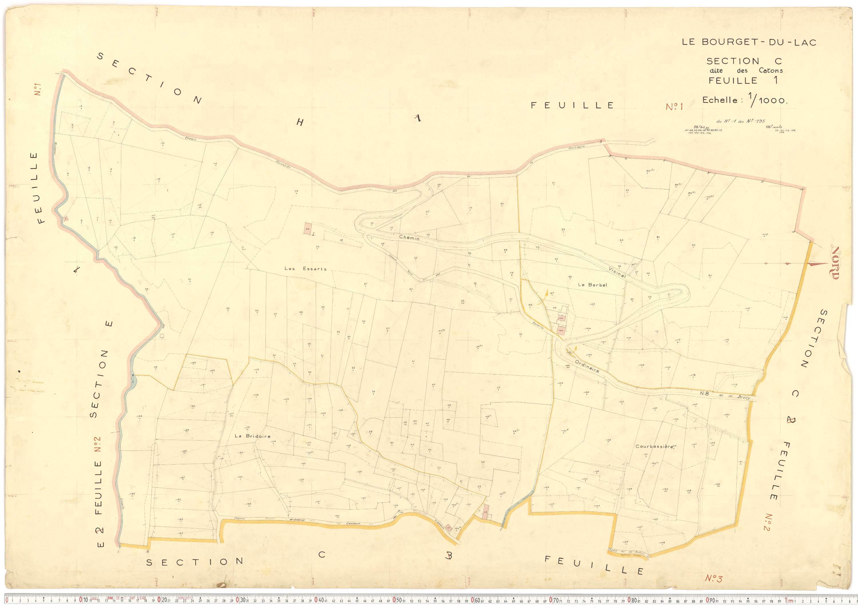 Le Bourget-du-Lac - Cadastre rénové (1951).
