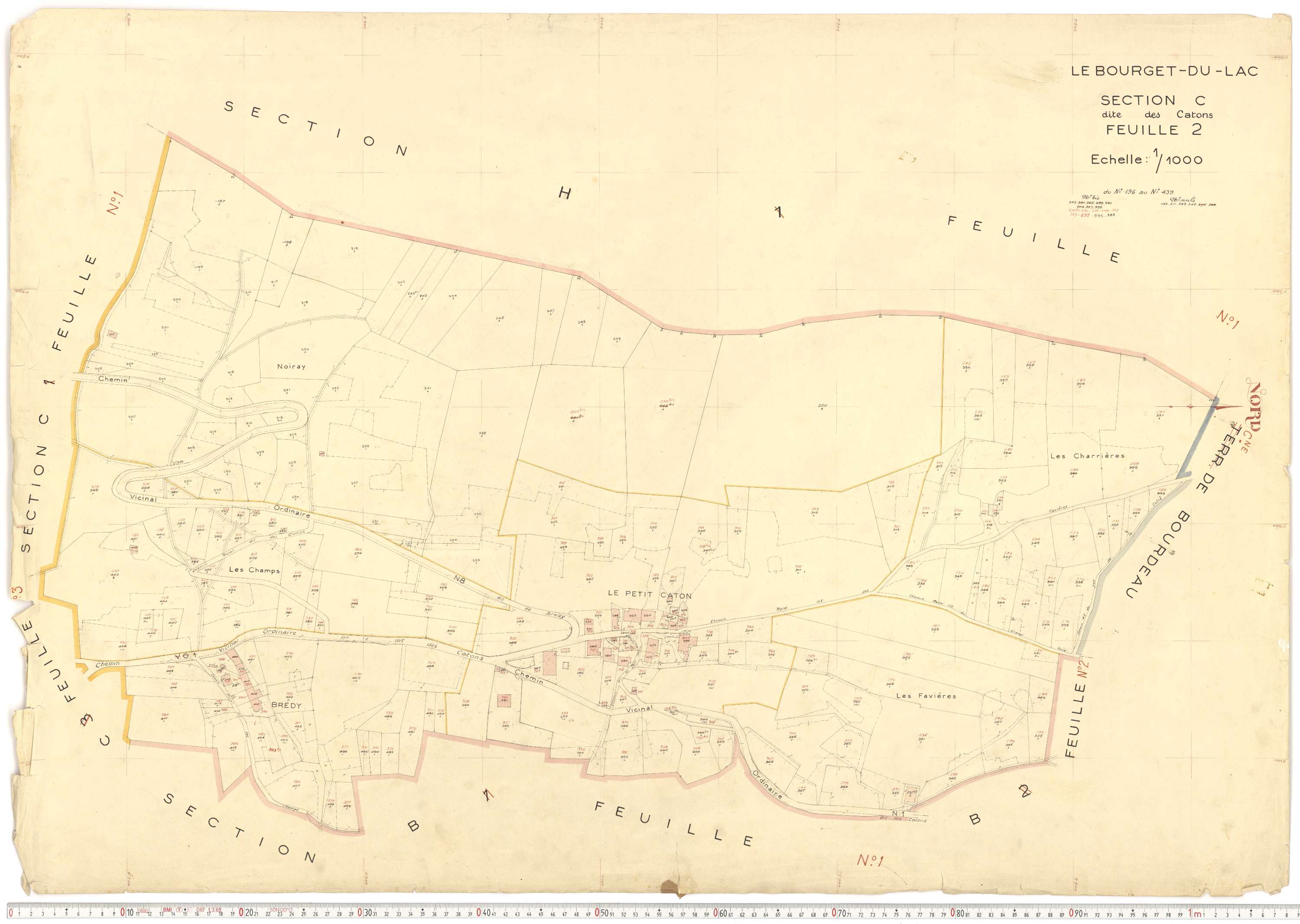 Le Bourget-du-Lac - Cadastre rénové (1951).