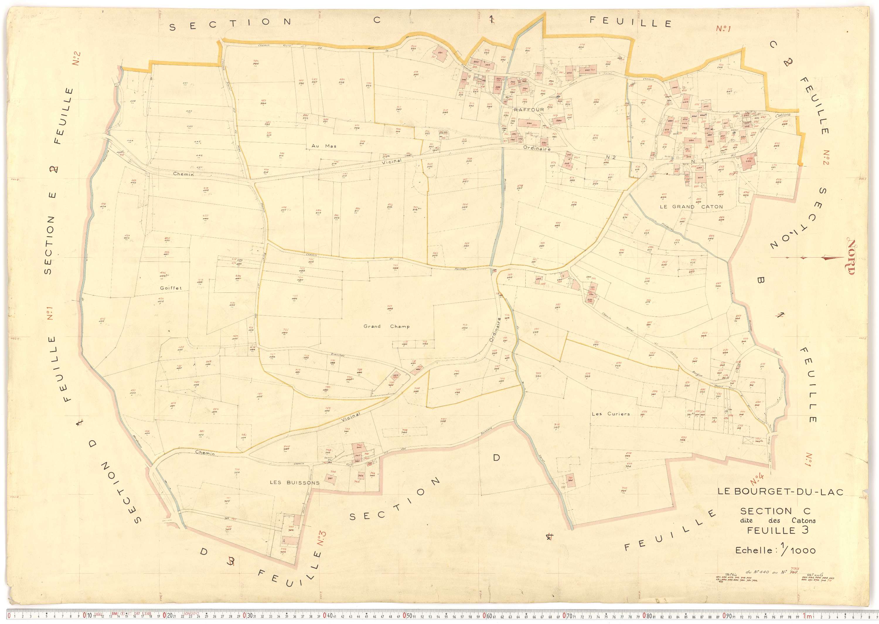 Le Bourget-du-Lac - Cadastre rénové (1951).