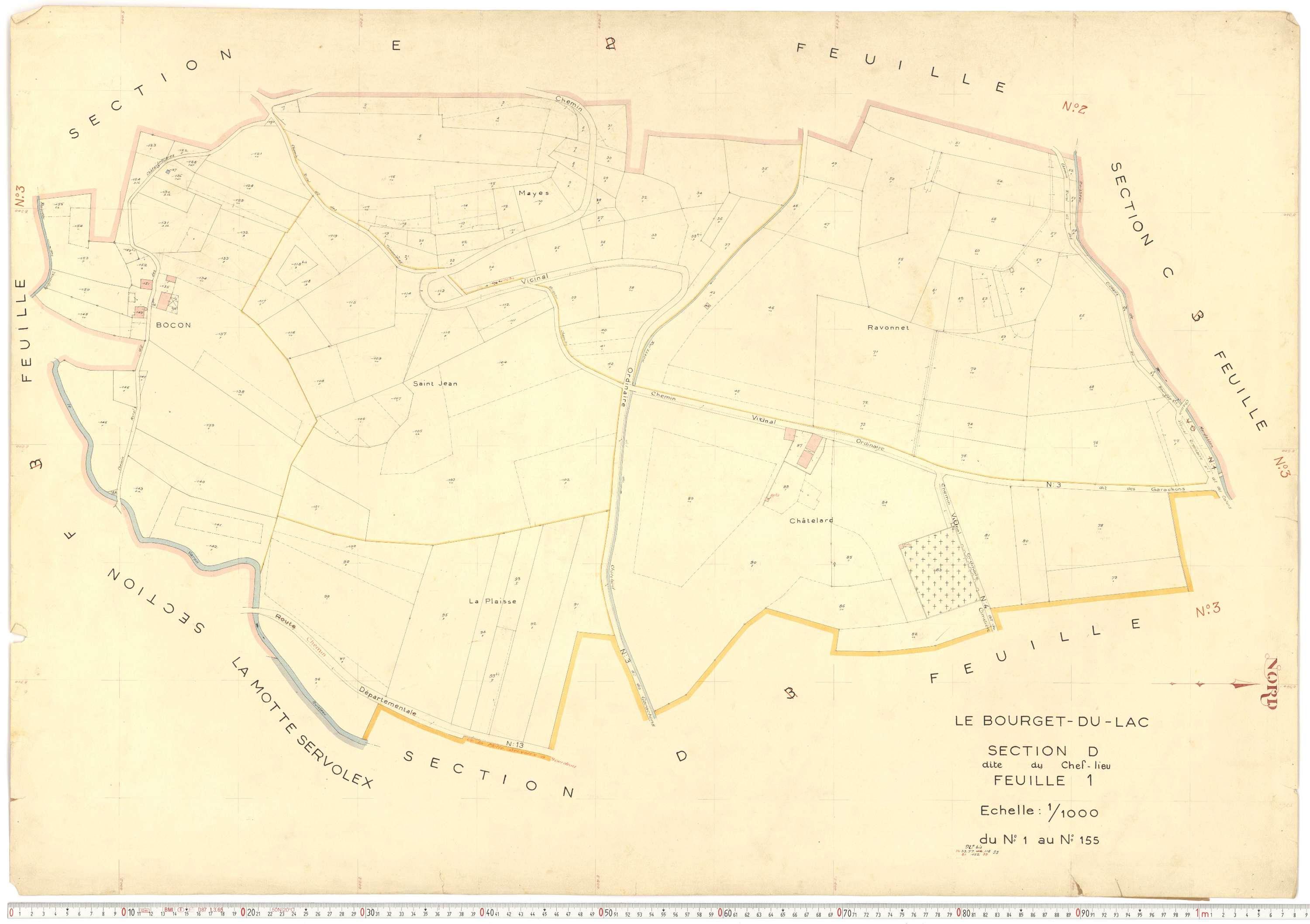 Le Bourget-du-Lac - Cadastre rénové (1951).