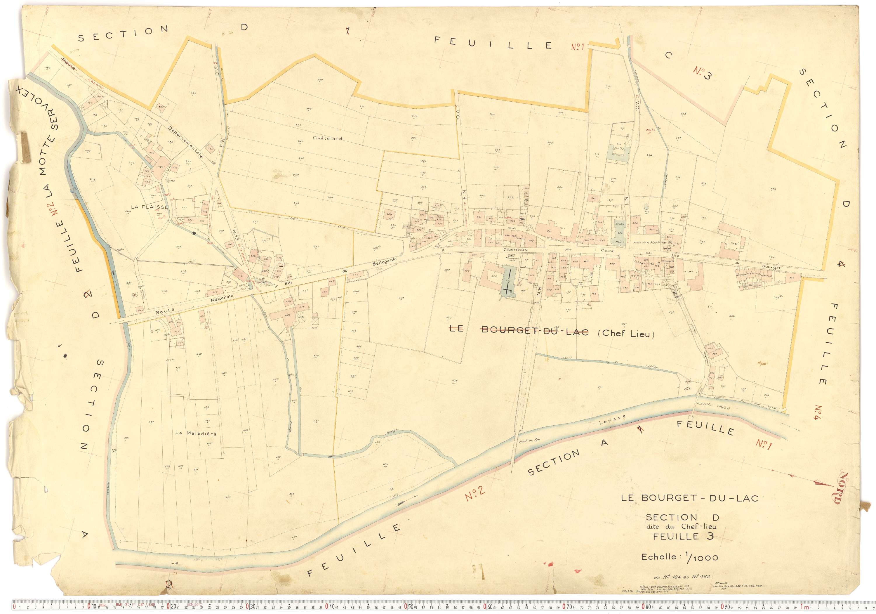 Le Bourget-du-Lac - Cadastre rénové (1951).