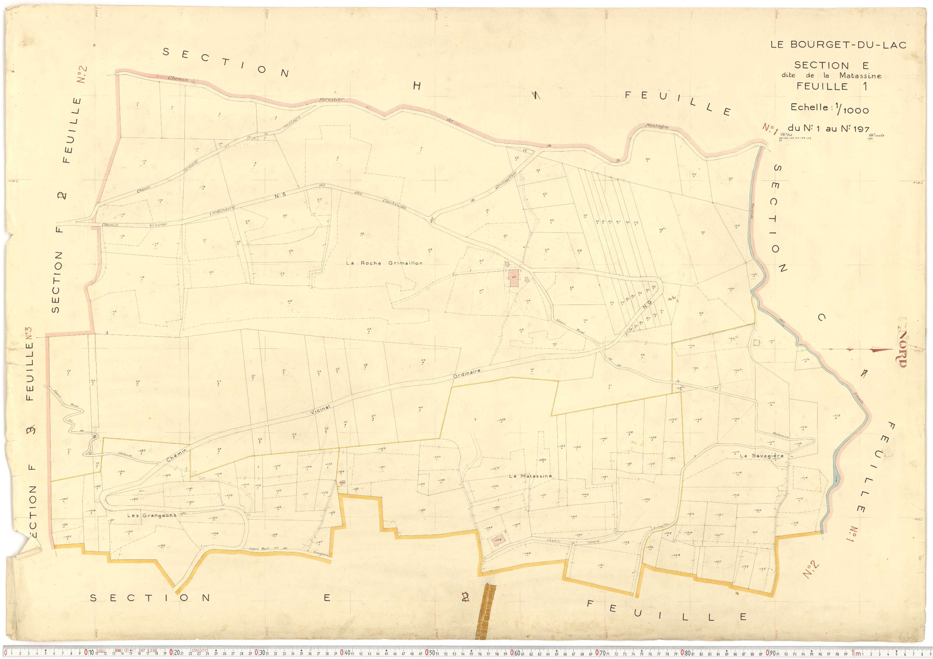 Le Bourget-du-Lac - Cadastre rénové (1951).