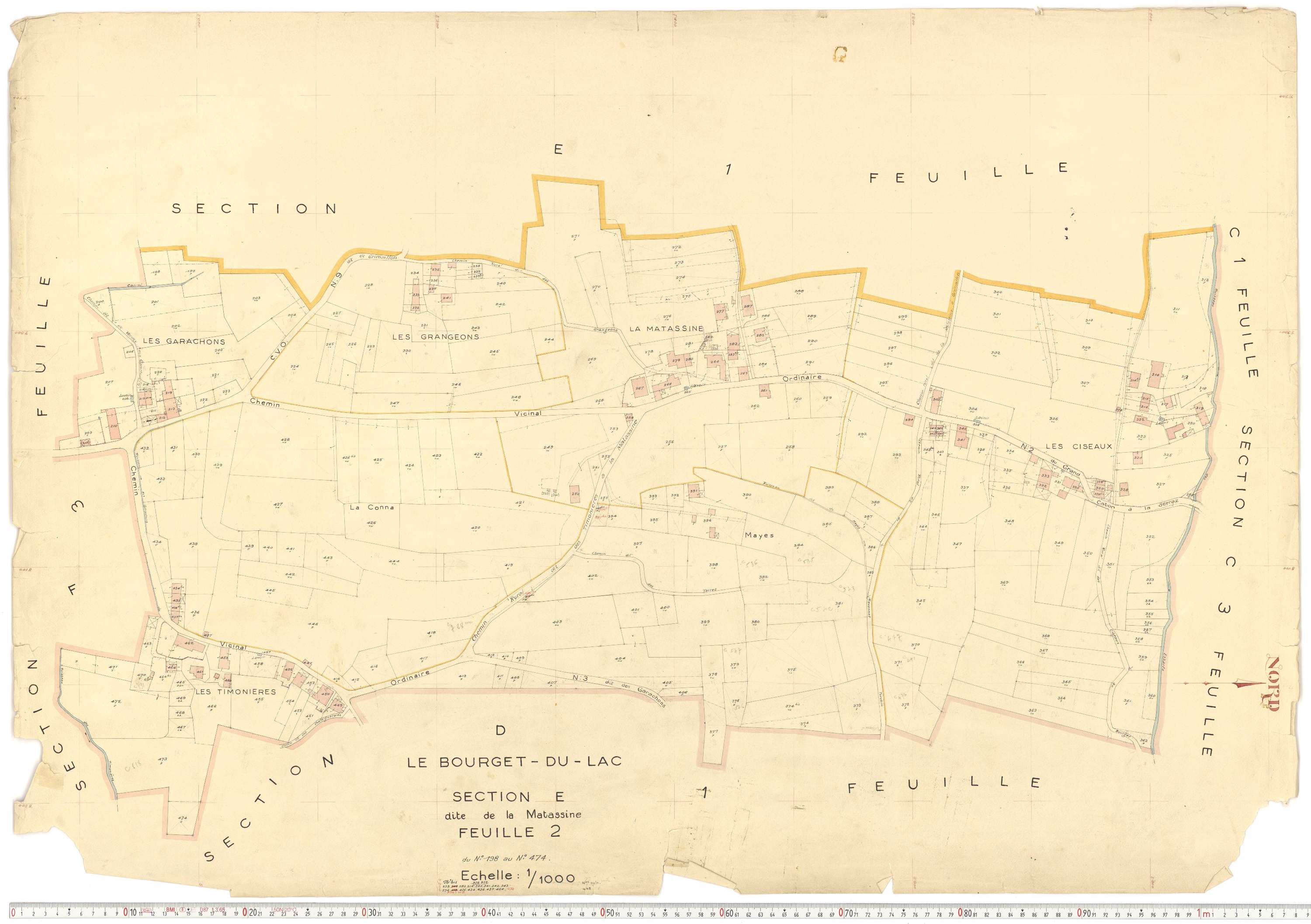 Le Bourget-du-Lac - Cadastre rénové (1951).