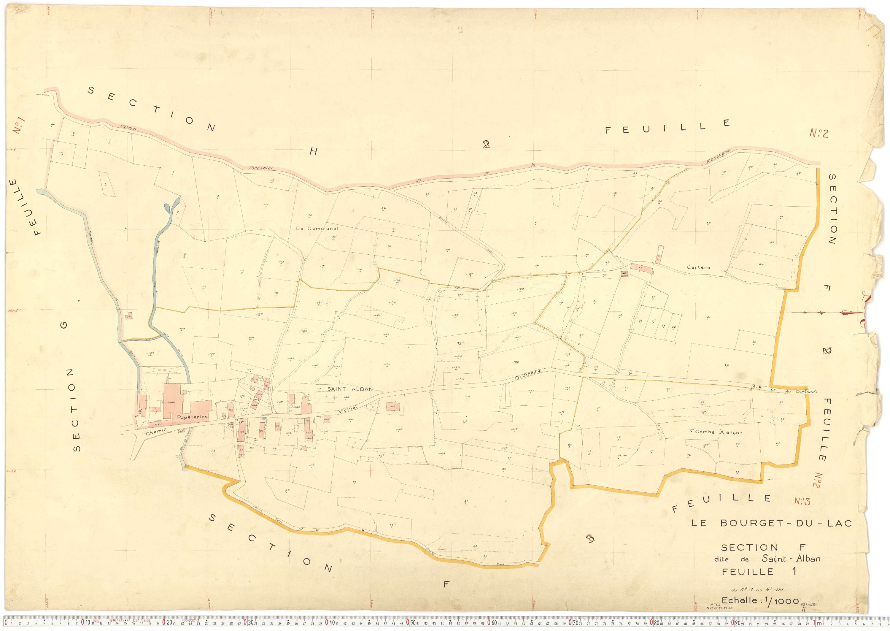 Le Bourget-du-Lac - Cadastre rénové (1951).