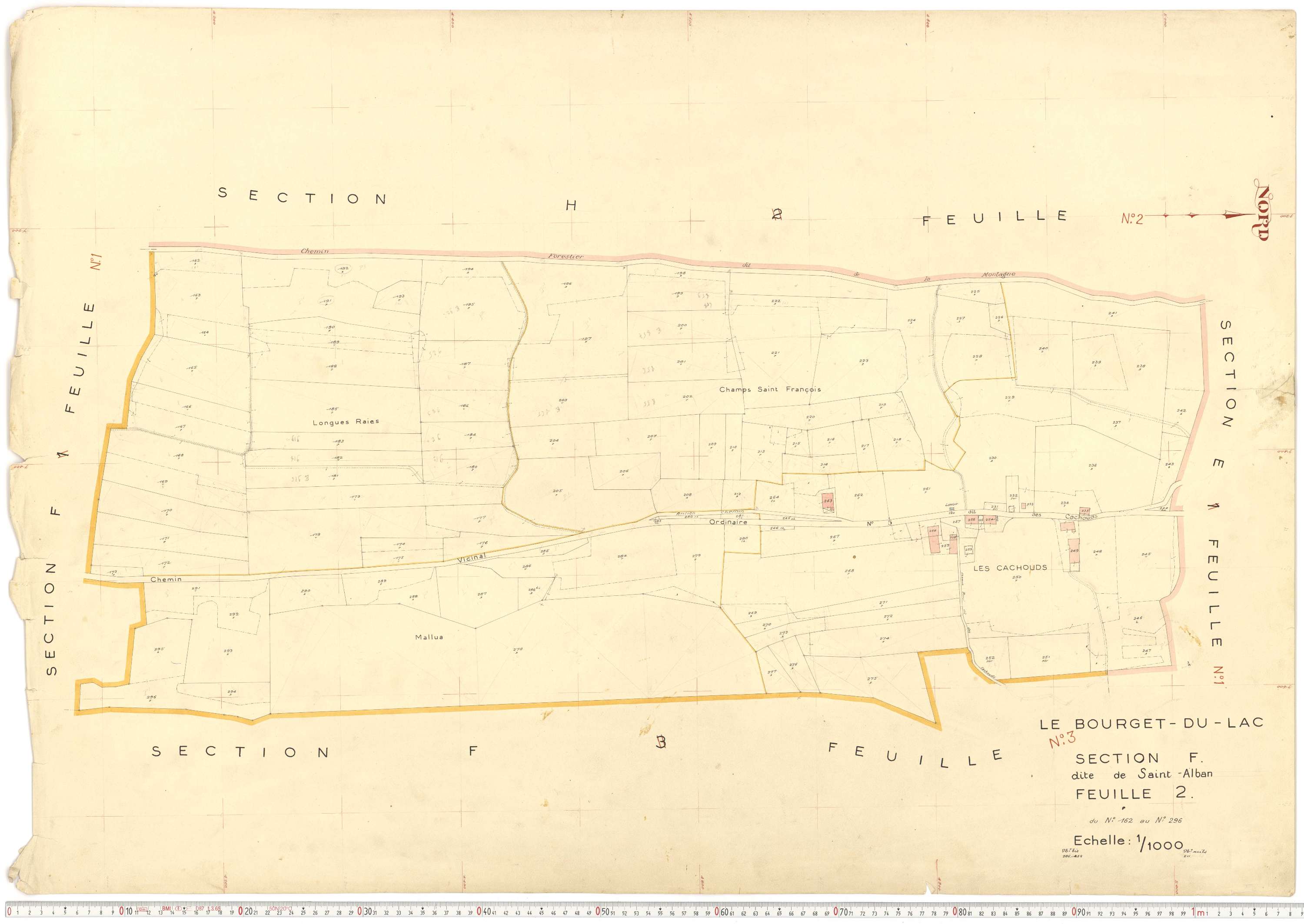 Le Bourget-du-Lac - Cadastre rénové (1951).