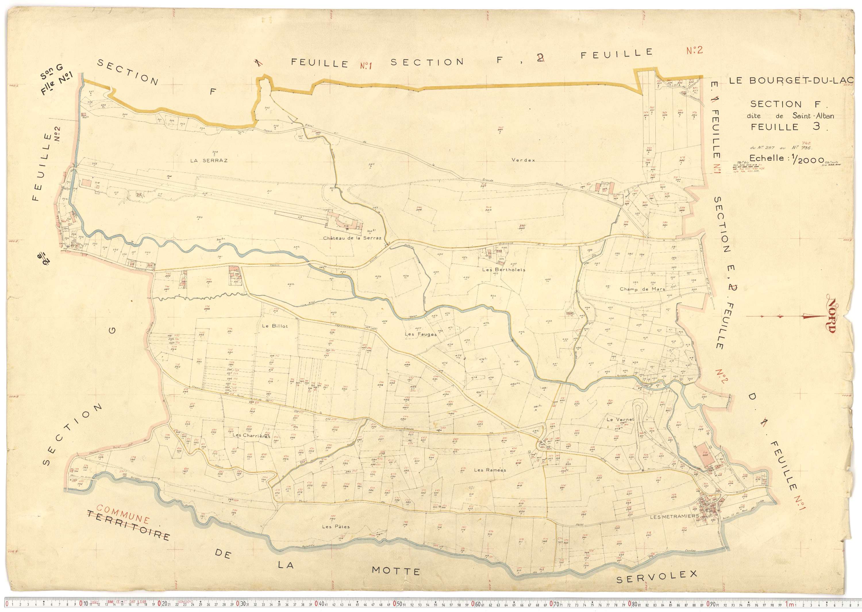Le Bourget-du-Lac - Cadastre rénové (1951).