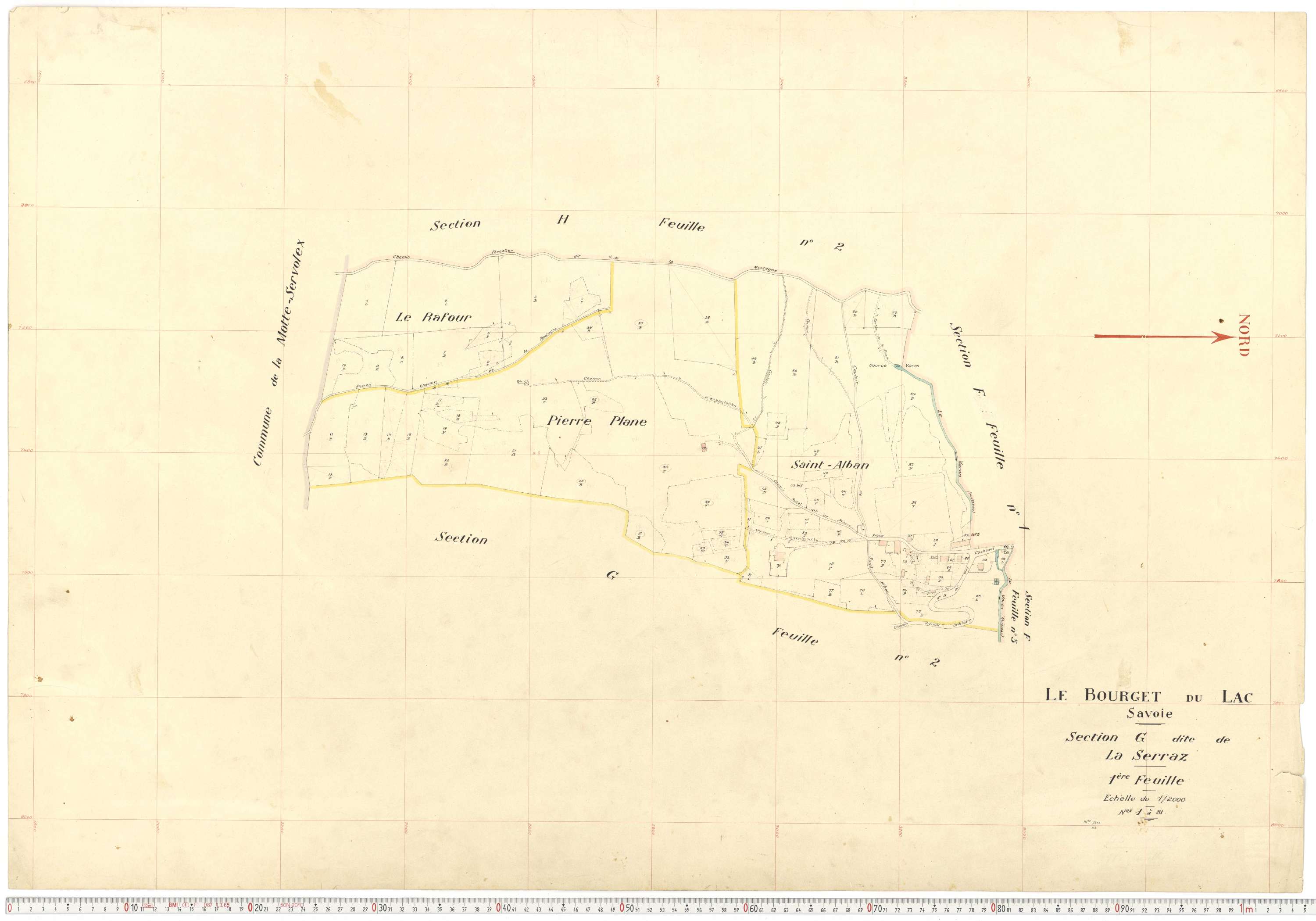 Le Bourget-du-Lac - Cadastre rénové (1951).