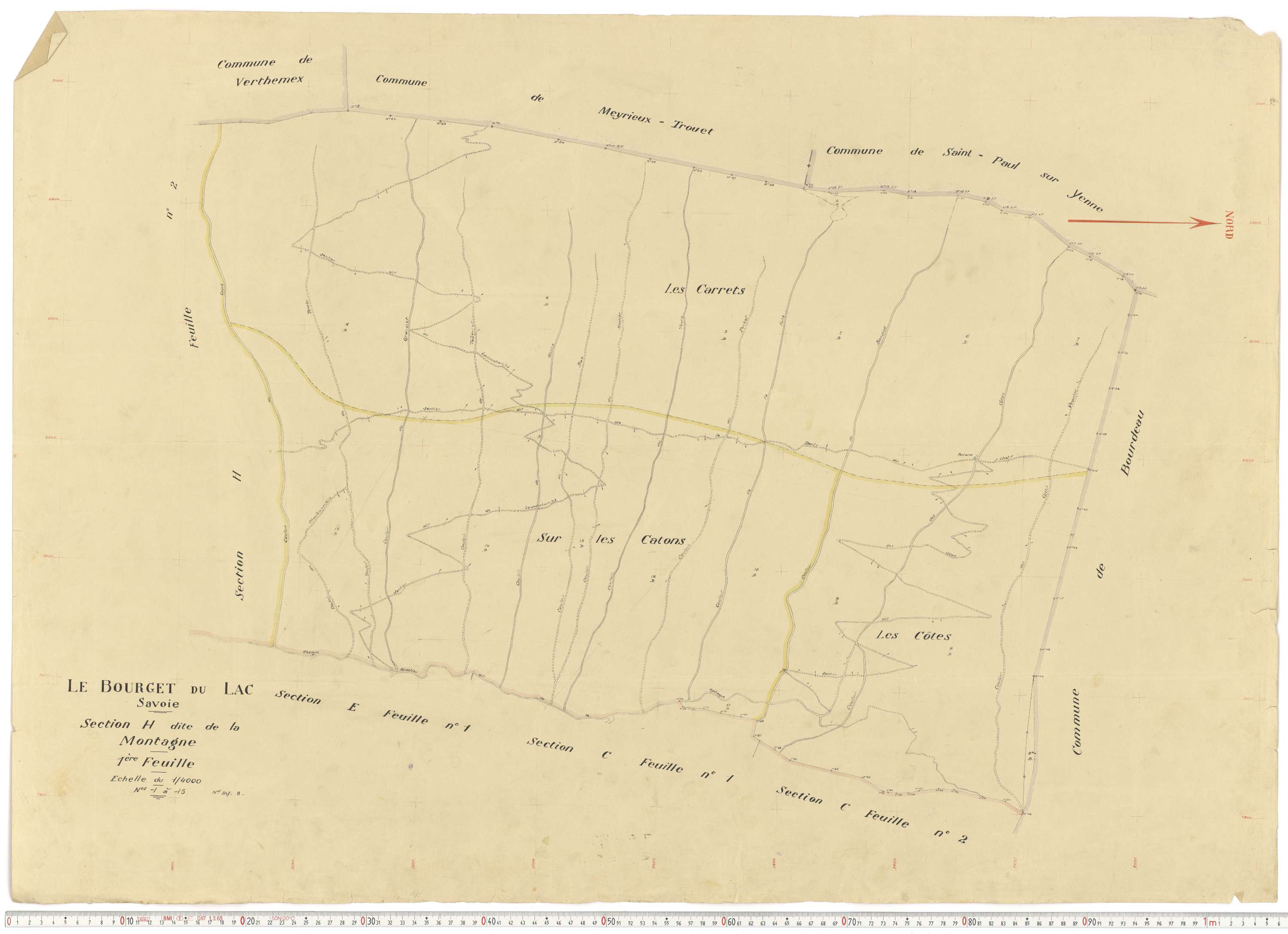 Le Bourget-du-Lac - Cadastre rénové (1951).