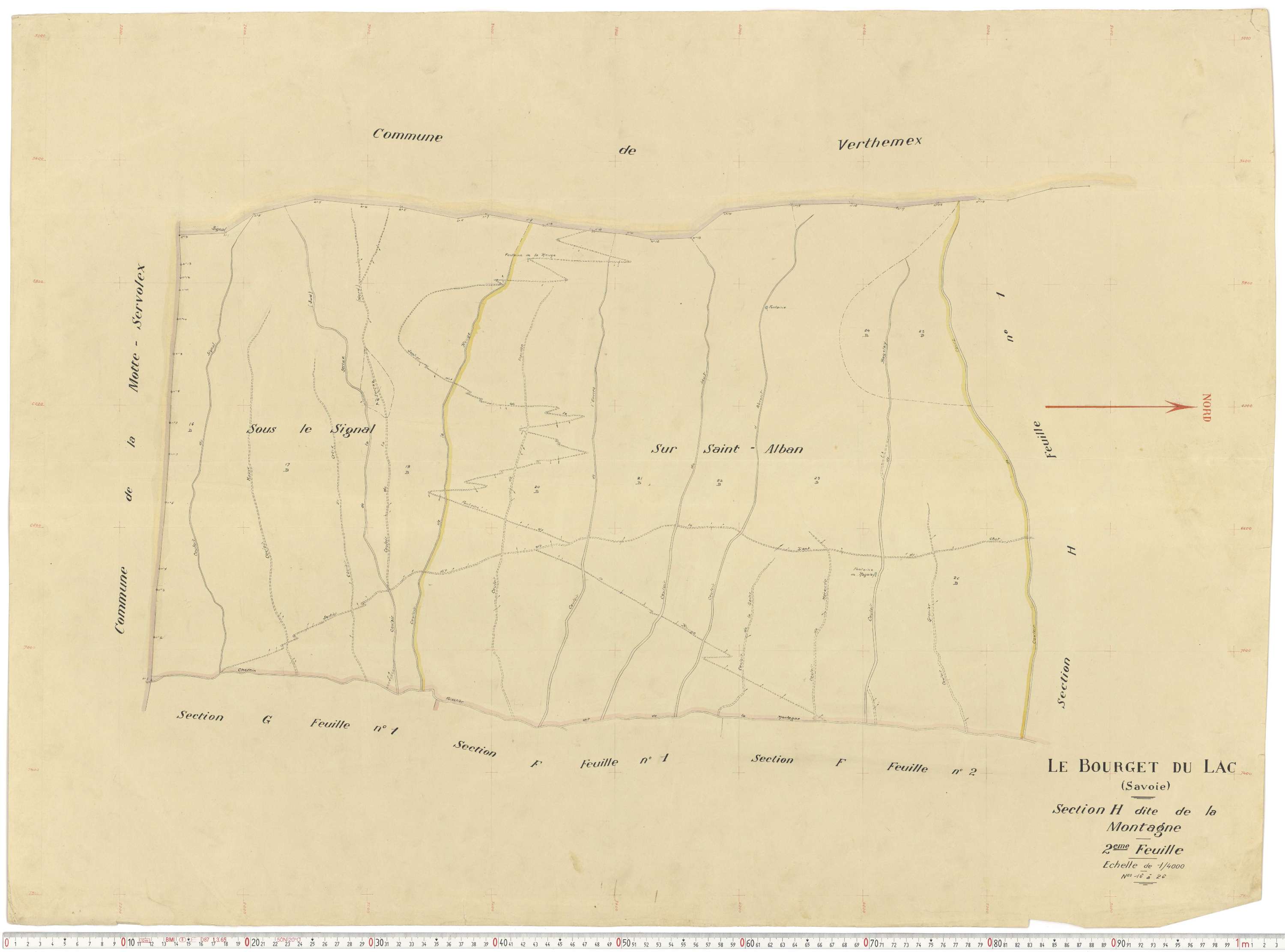 Le Bourget-du-Lac - Cadastre rénové (1951).