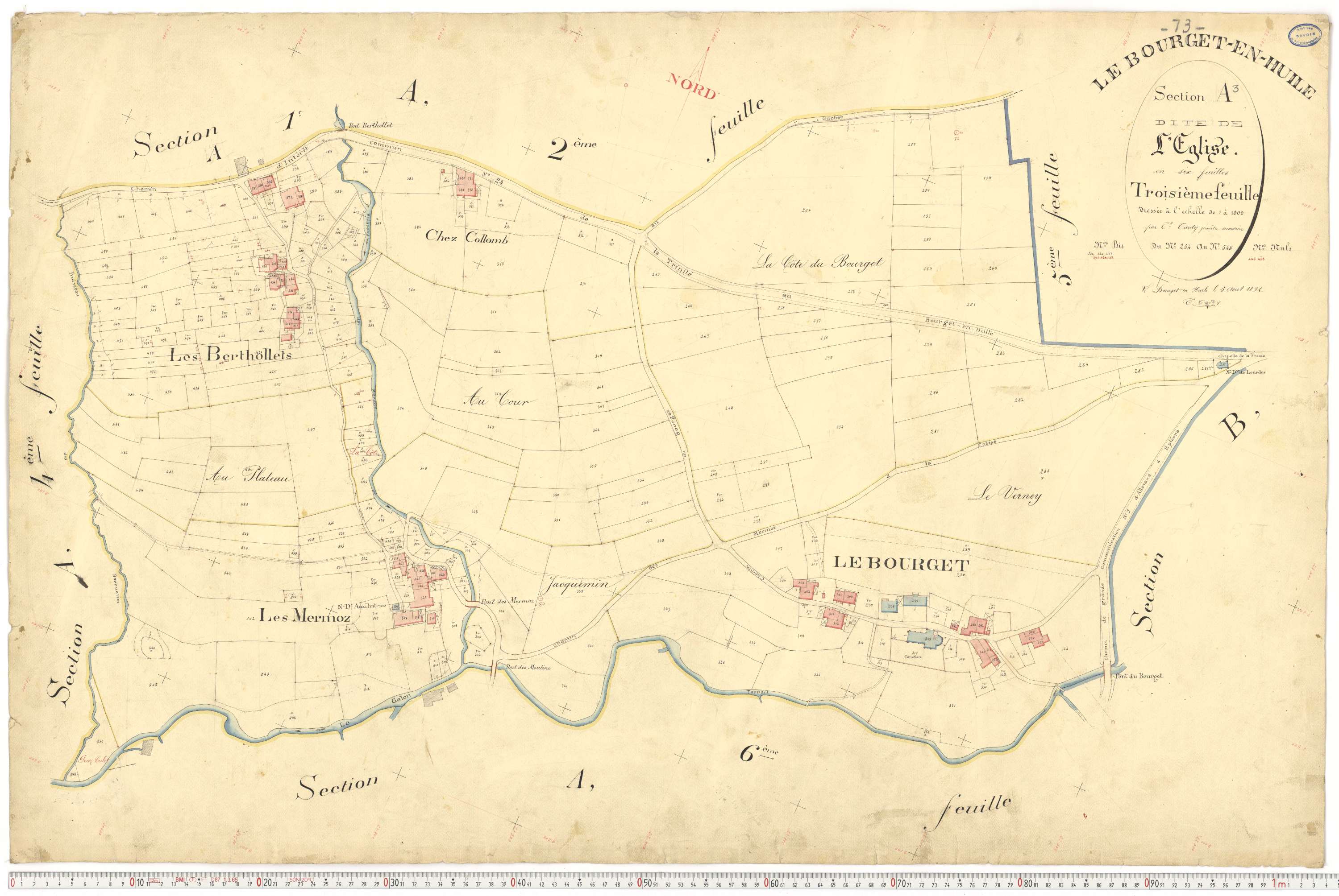 Bourget-en-Huile - Cadastre français (1894).