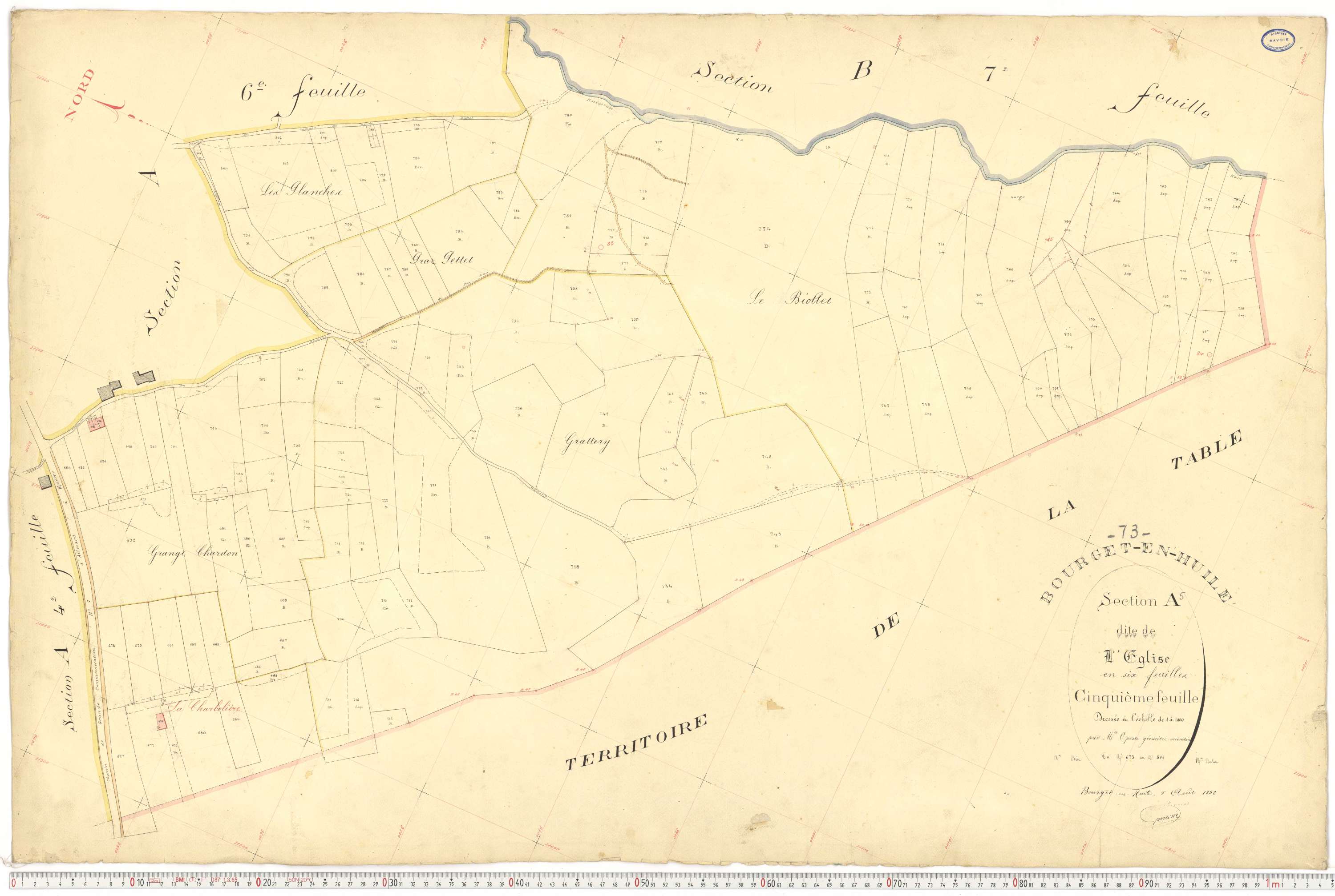Bourget-en-Huile - Cadastre français (1894).