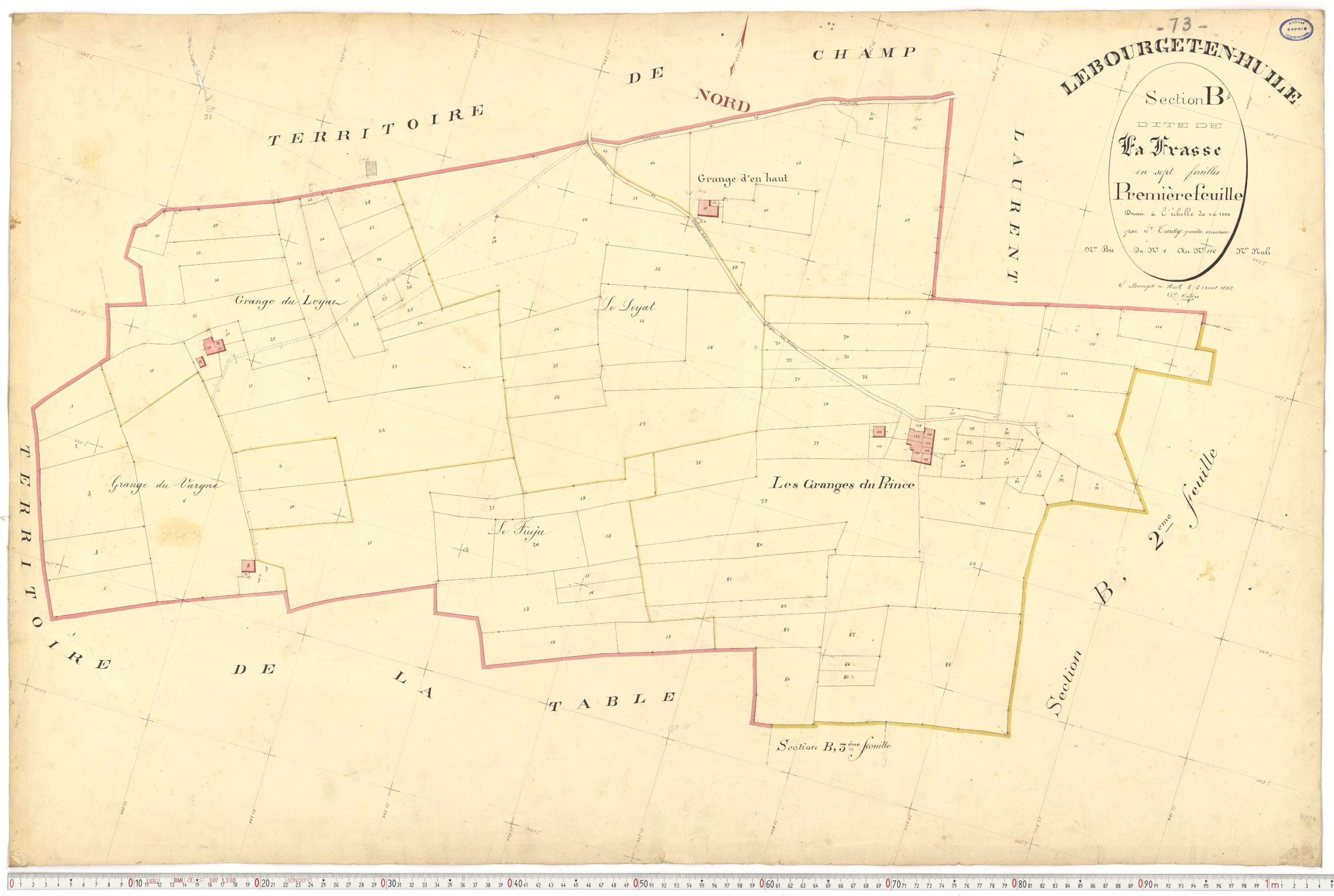 Bourget-en-Huile - Cadastre français (1894).