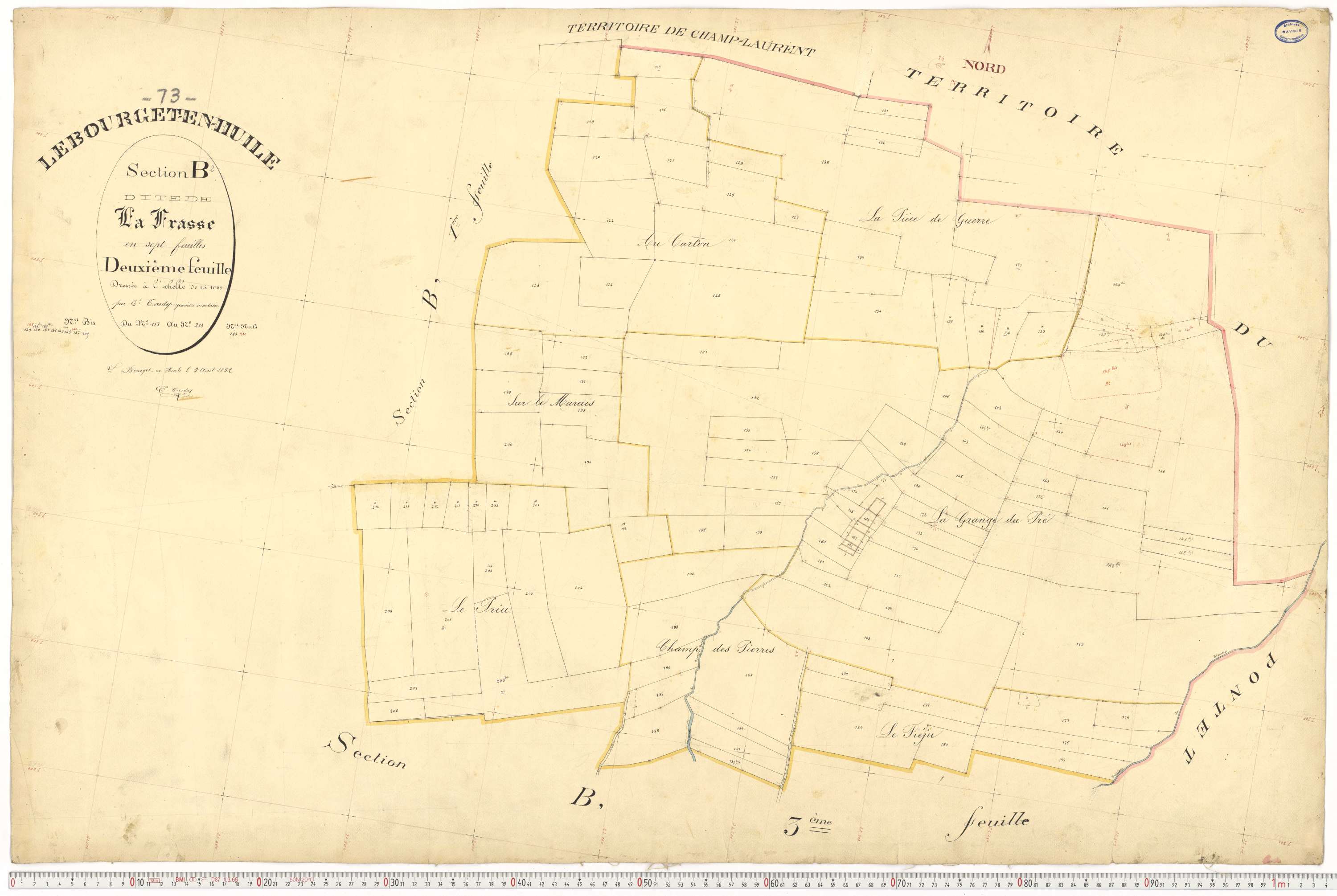 Bourget-en-Huile - Cadastre français (1894).