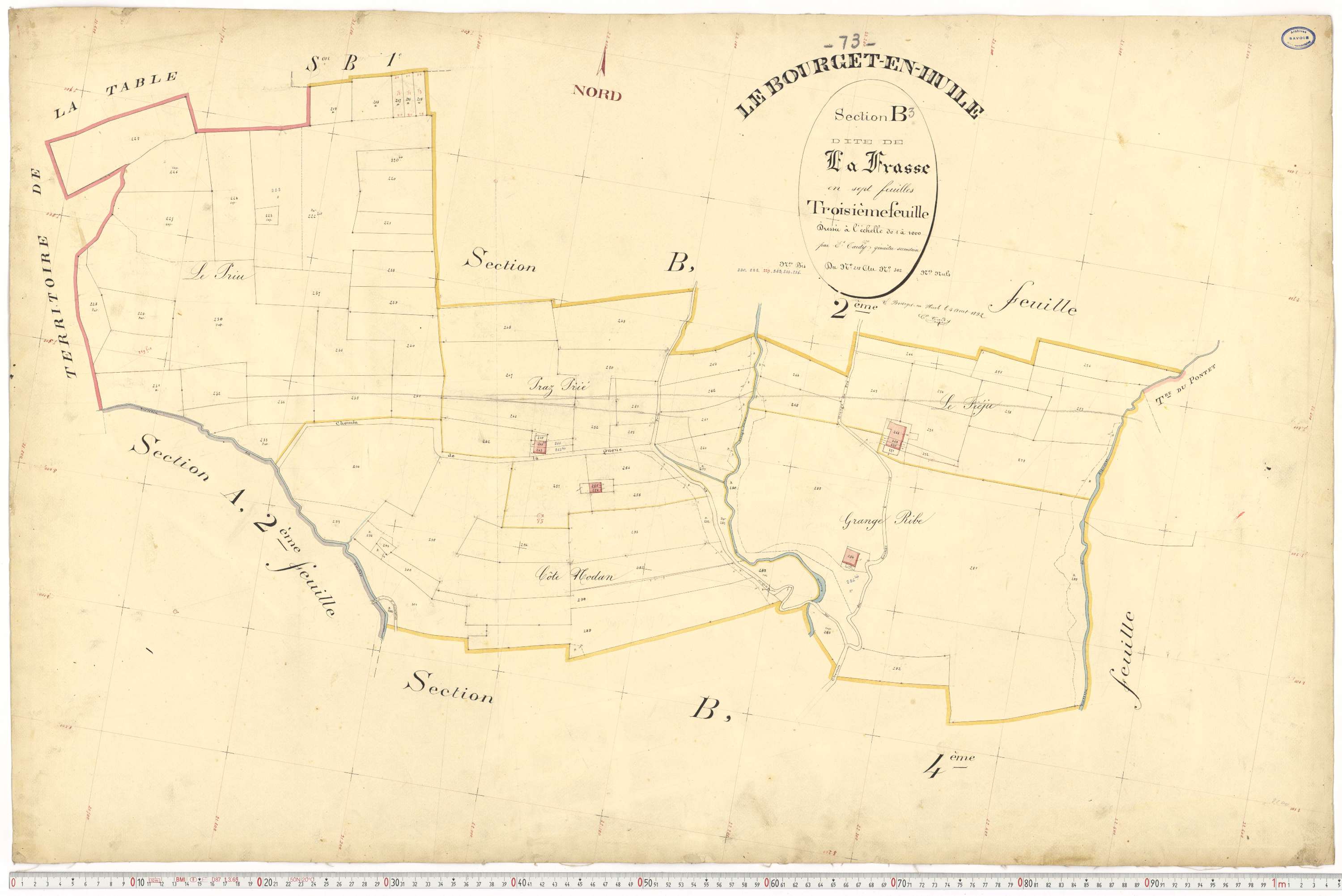 Bourget-en-Huile - Cadastre français (1894).