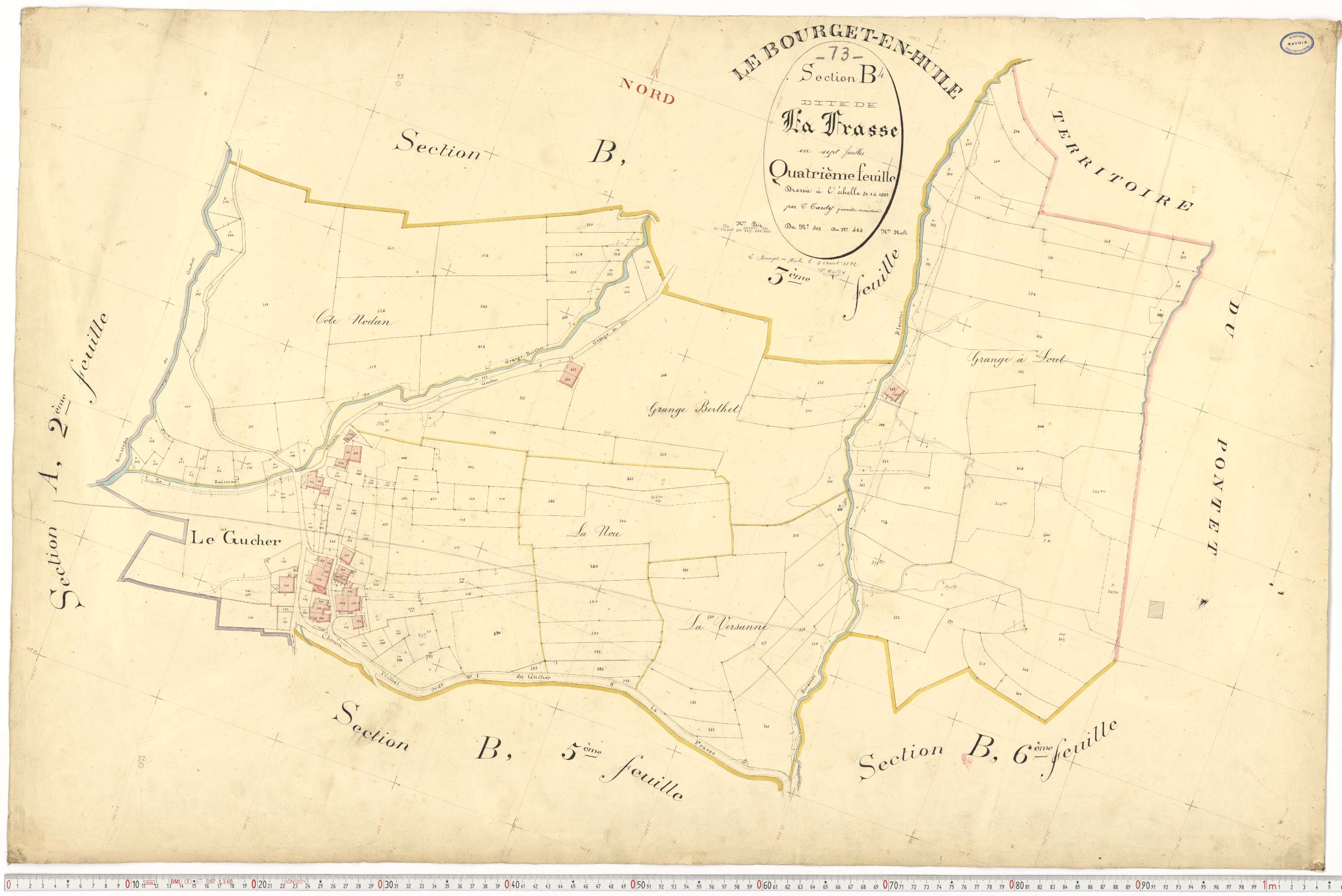 Bourget-en-Huile - Cadastre français (1894).