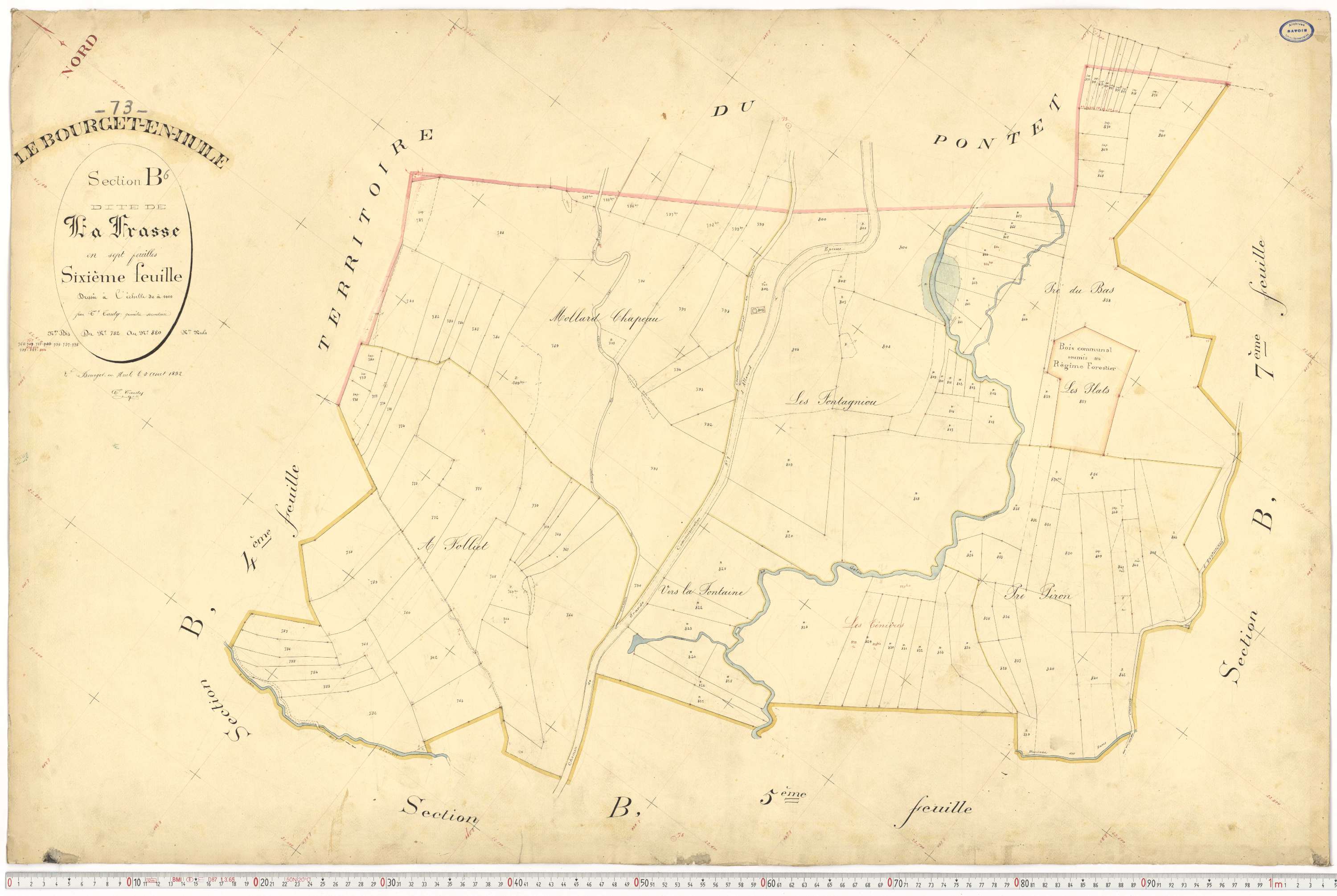 Bourget-en-Huile - Cadastre français (1894).