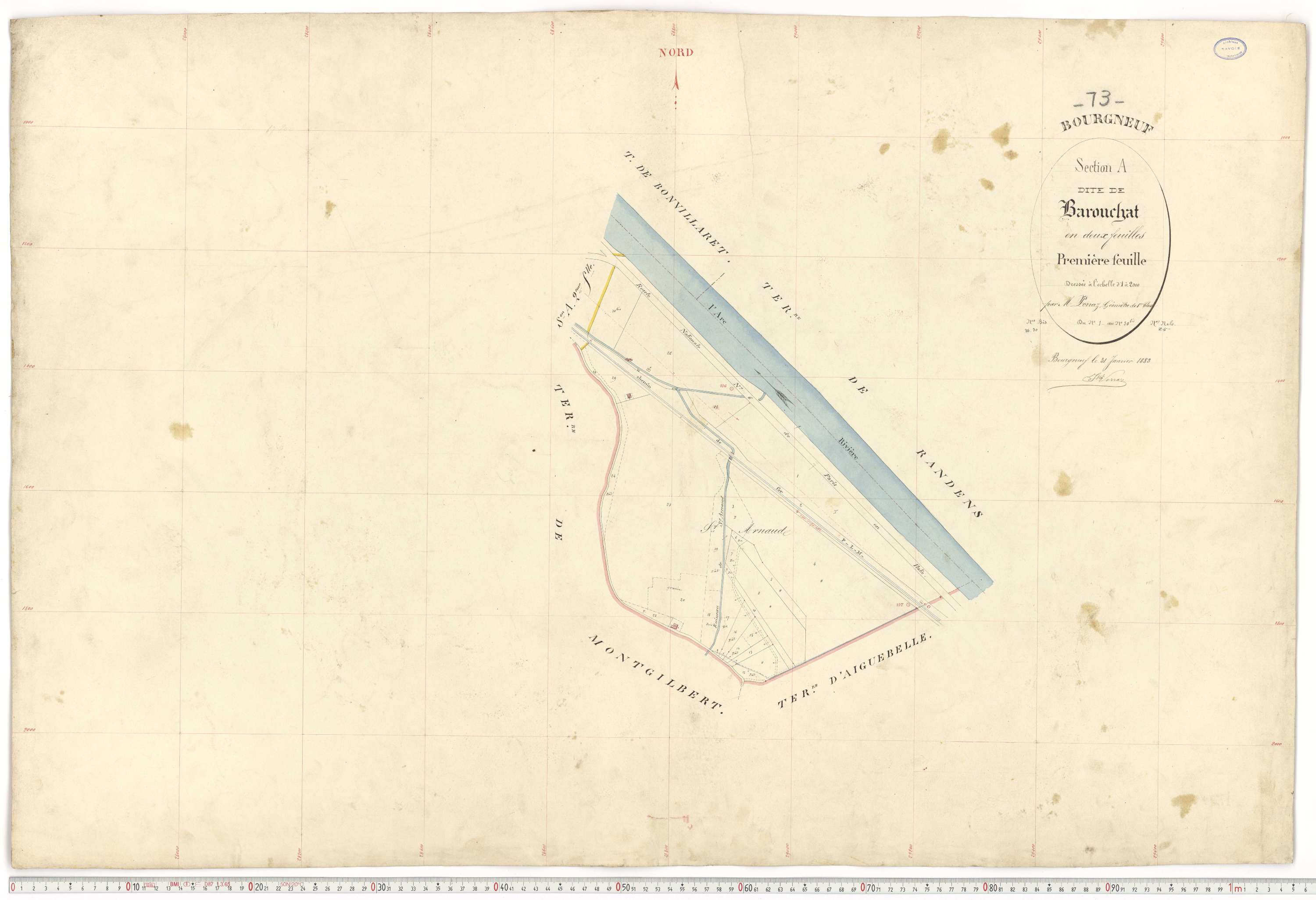 Bourgneuf - Plans cadastraux du premier cadastre français.
