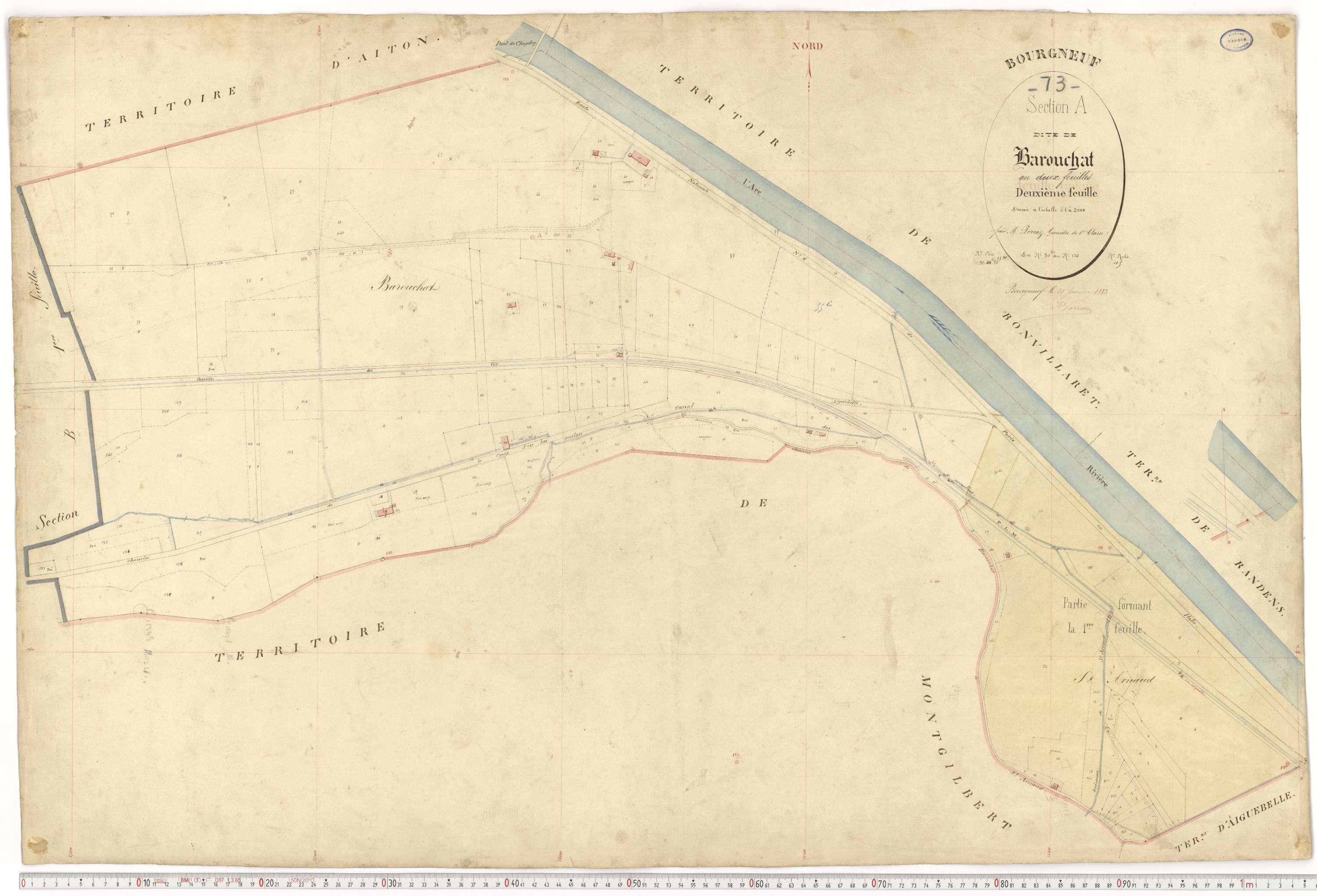 Bourgneuf - Plans cadastraux du premier cadastre français.