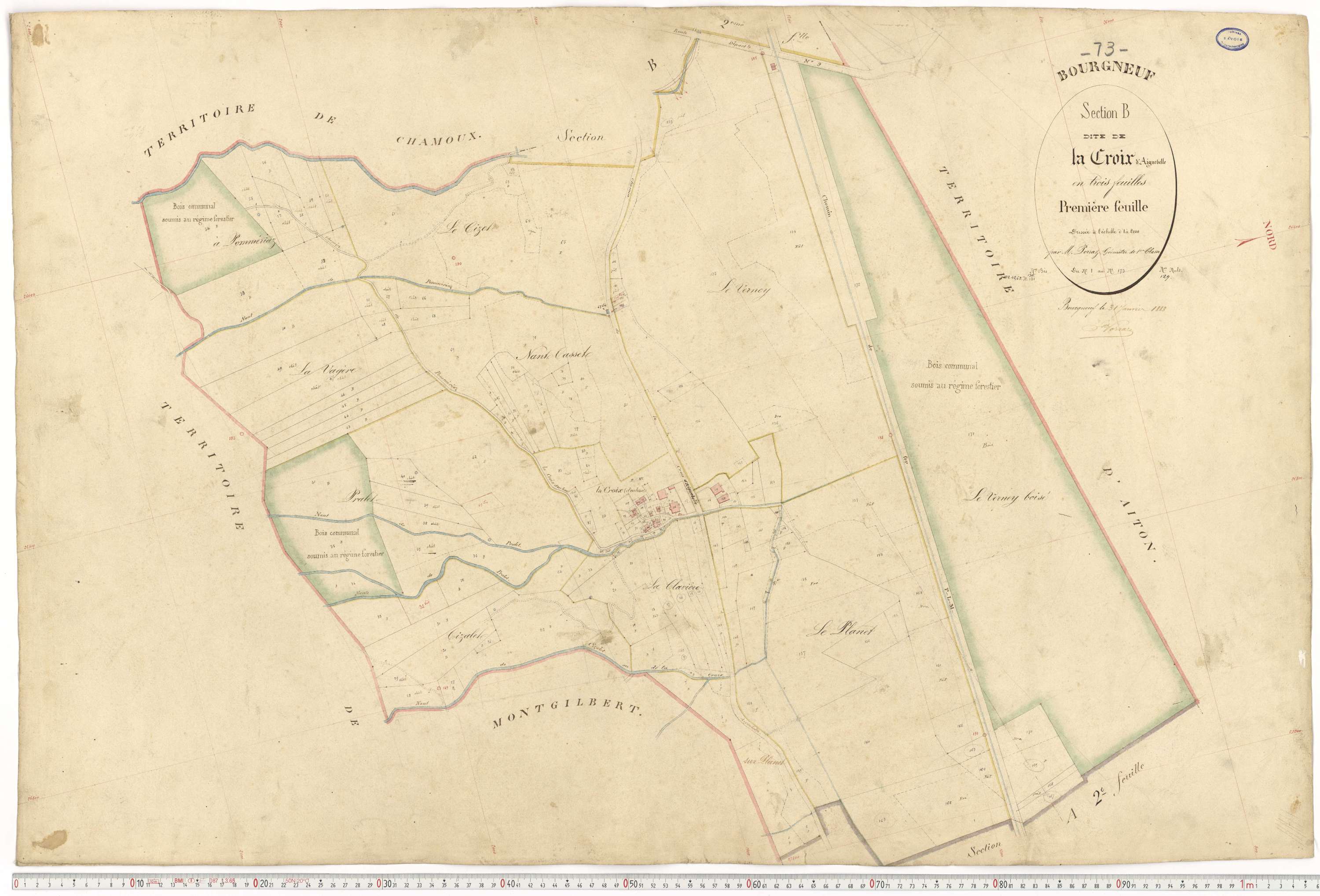 Bourgneuf - Plans cadastraux du premier cadastre français.