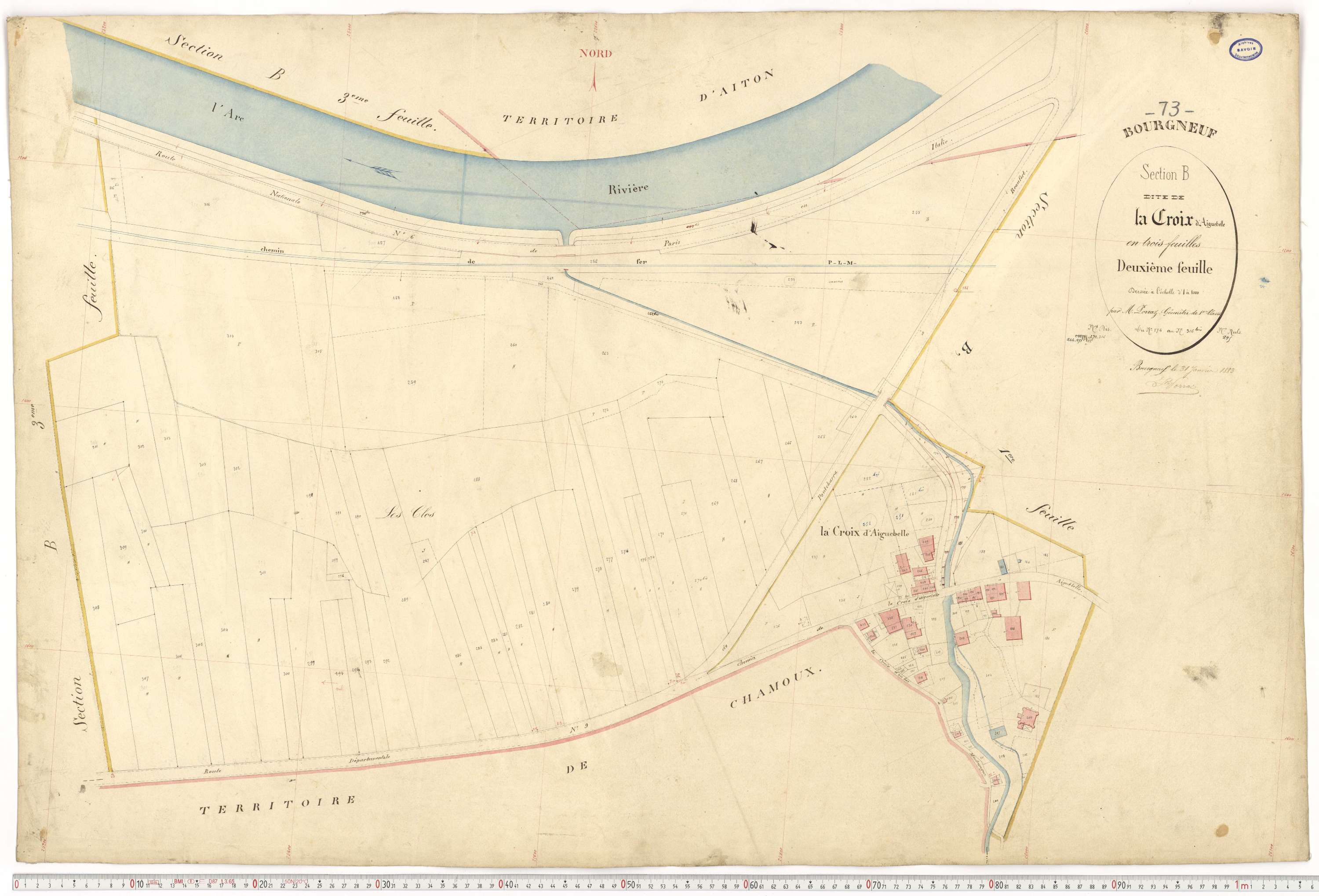 Bourgneuf - Plans cadastraux du premier cadastre français.
