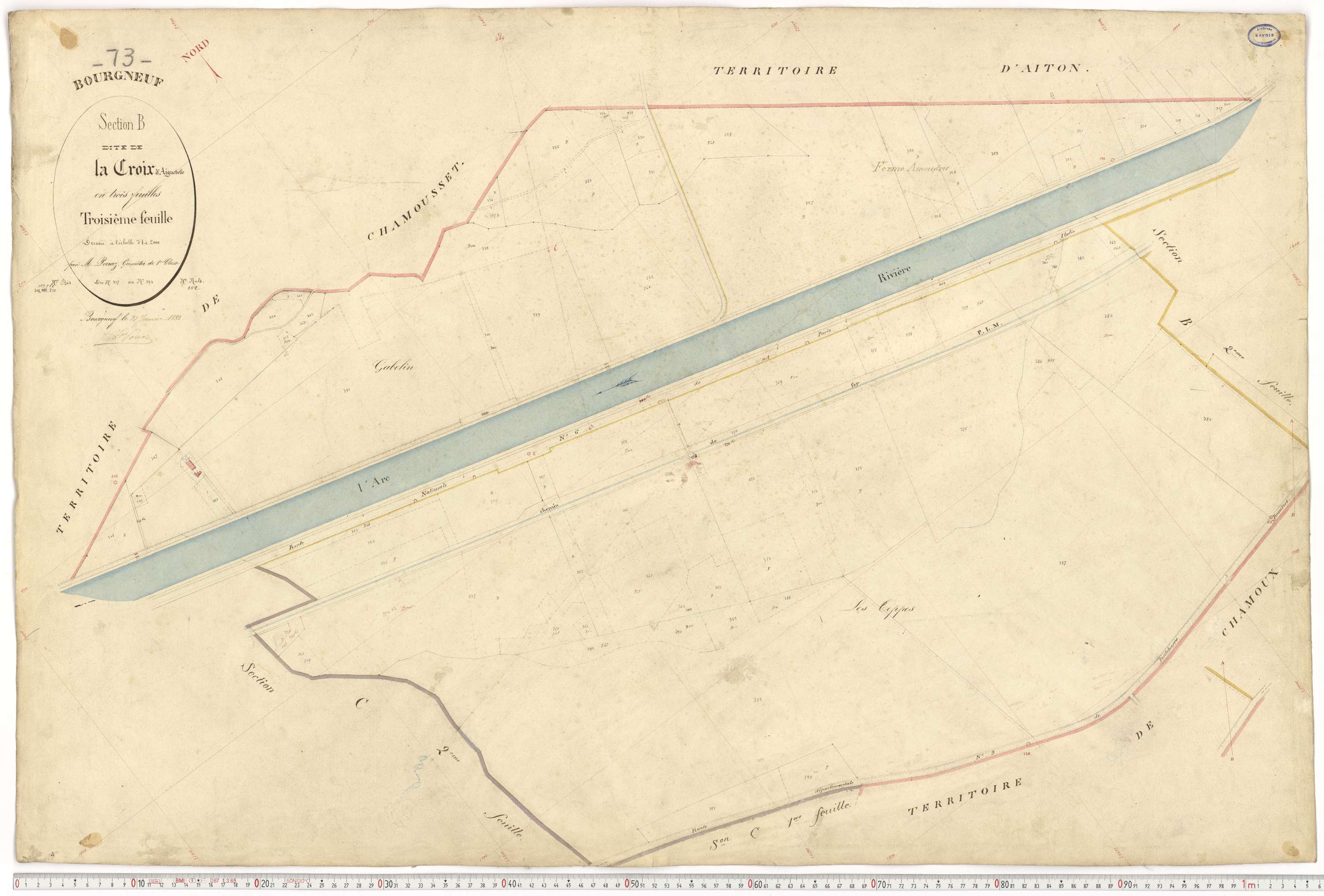 Bourgneuf - Plans cadastraux du premier cadastre français.