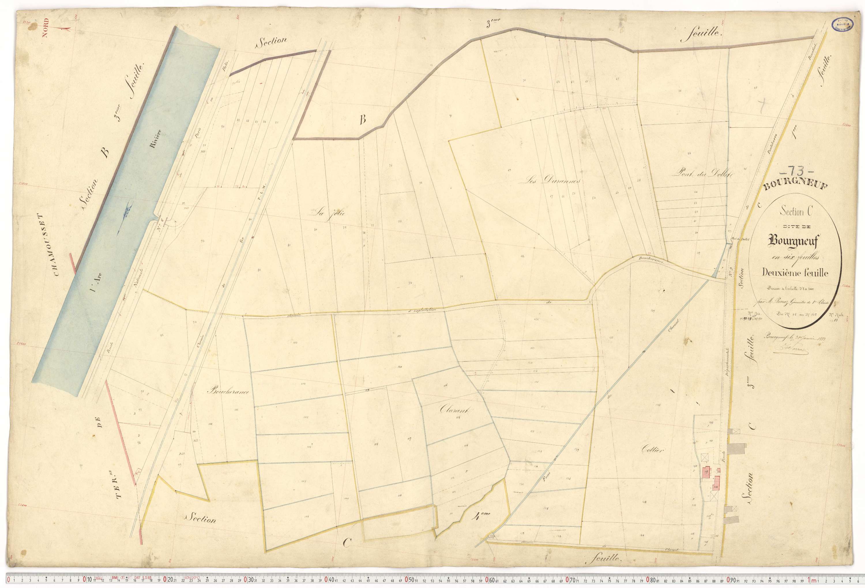 Bourgneuf - Plans cadastraux du premier cadastre français.