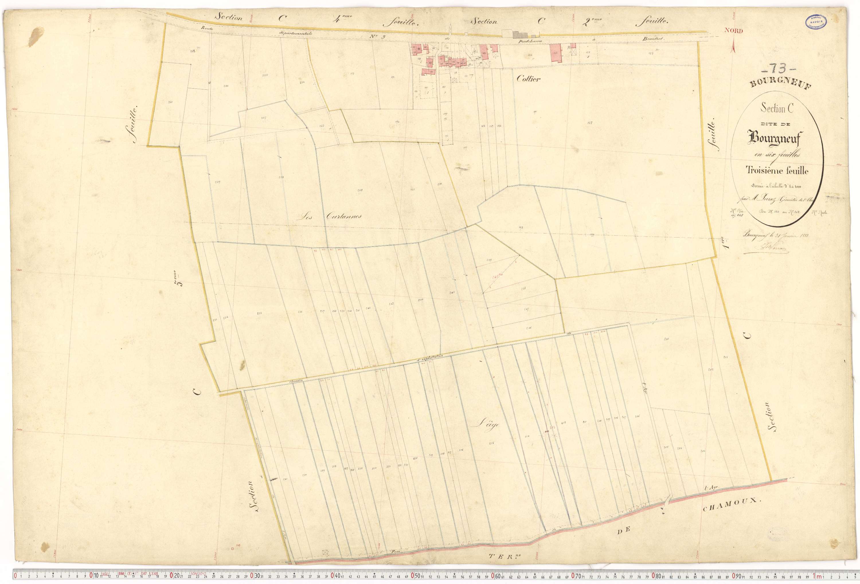 Bourgneuf - Plans cadastraux du premier cadastre français.