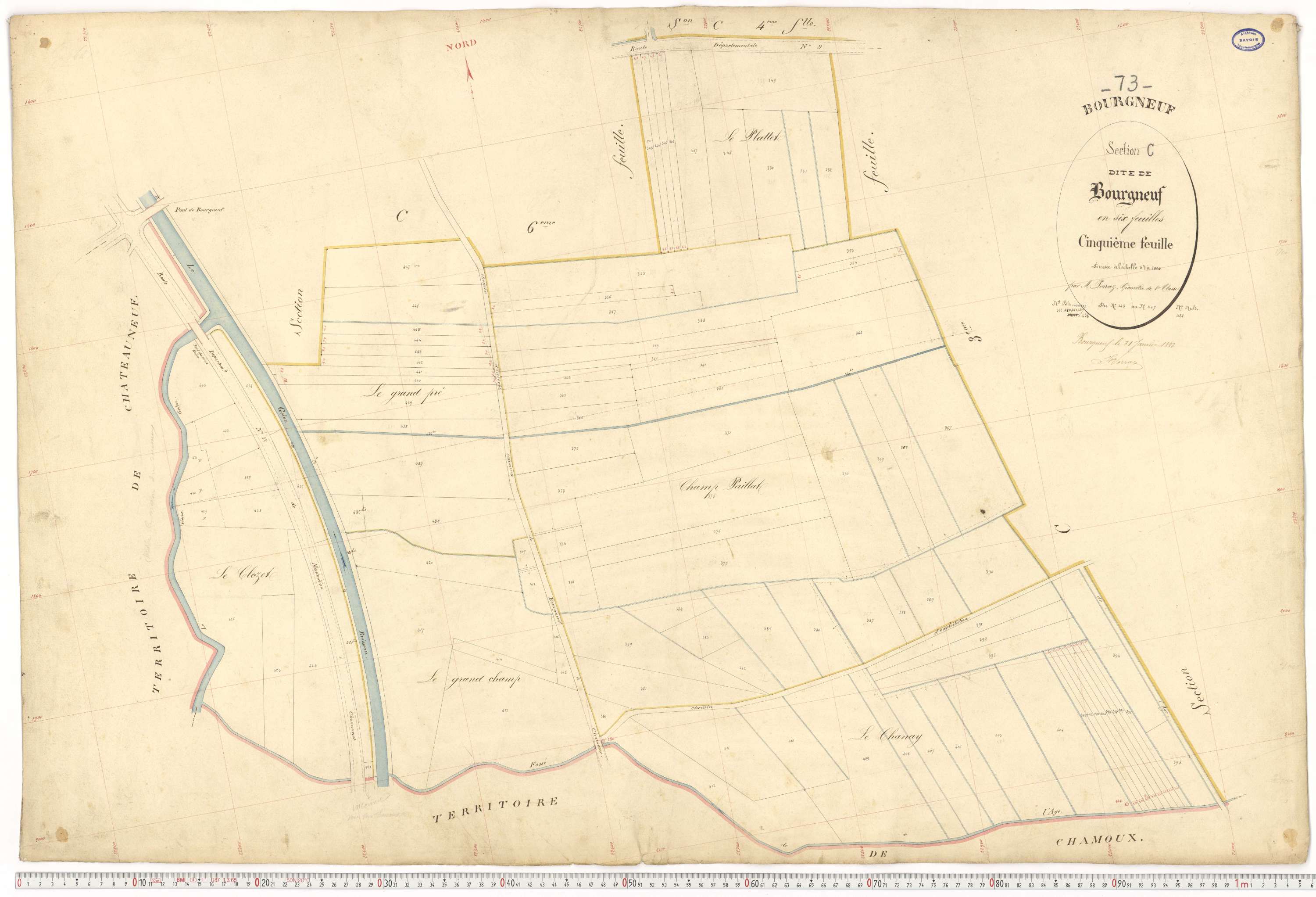 Bourgneuf - Plans cadastraux du premier cadastre français.
