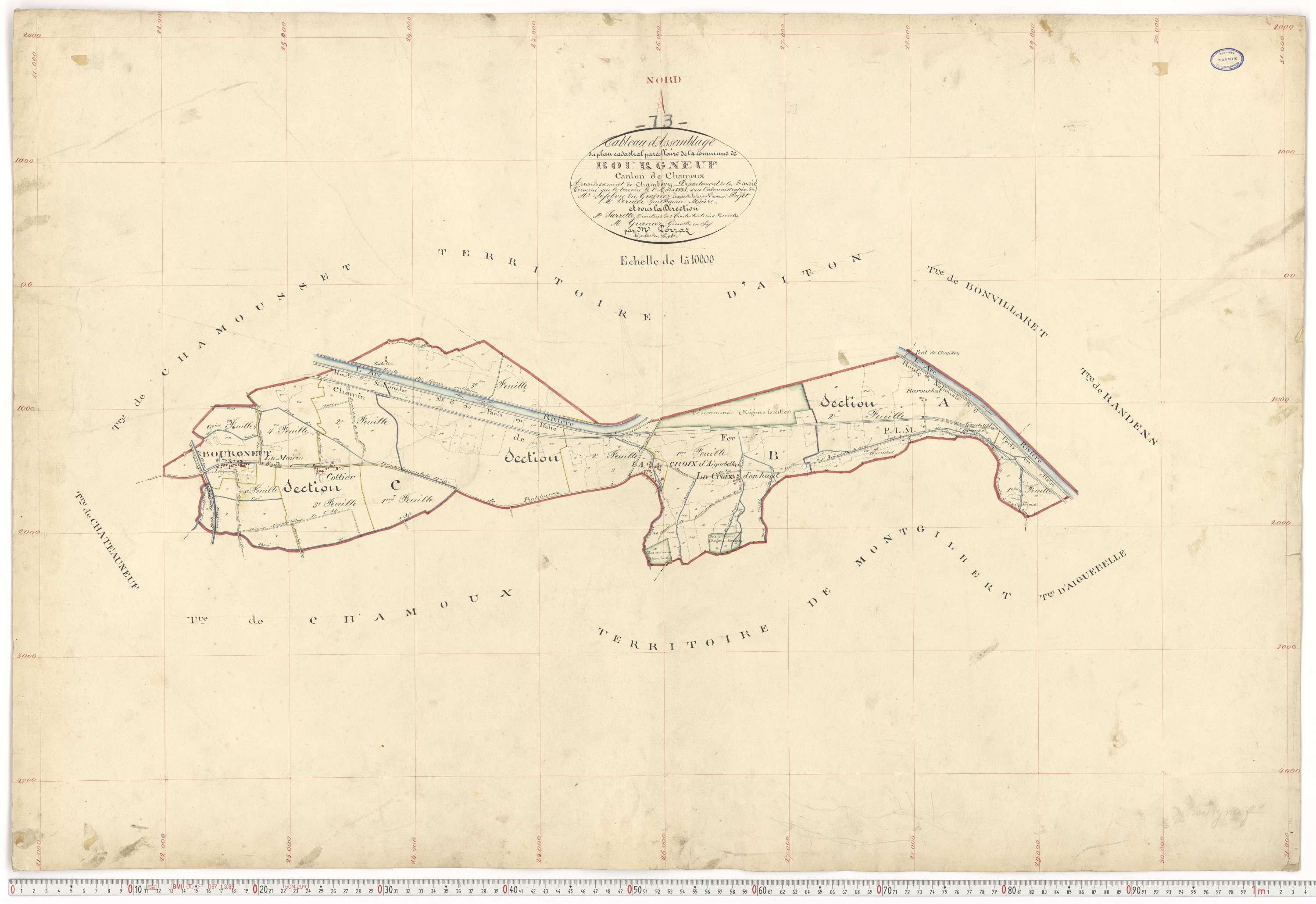 Bourgneuf - Plans cadastraux du premier cadastre français.