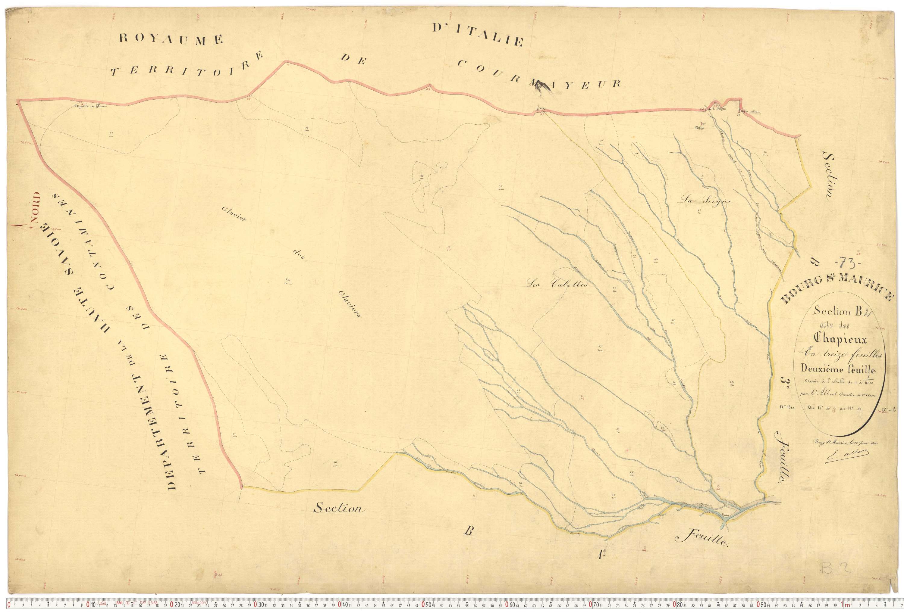 Bourg-Saint-Maurice - Plans cadastraux du premier cadastre français.