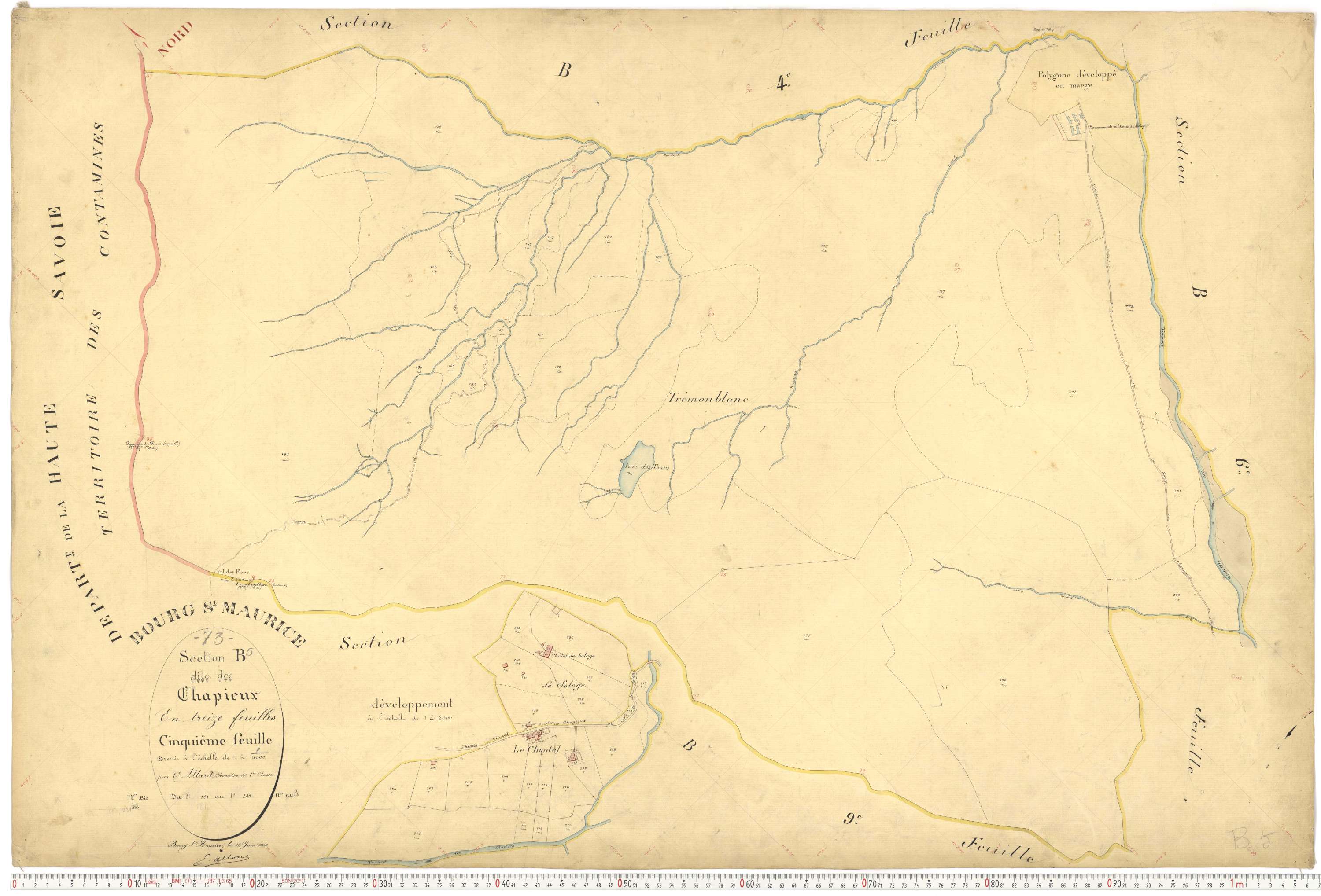 Bourg-Saint-Maurice - Plans cadastraux du premier cadastre français.