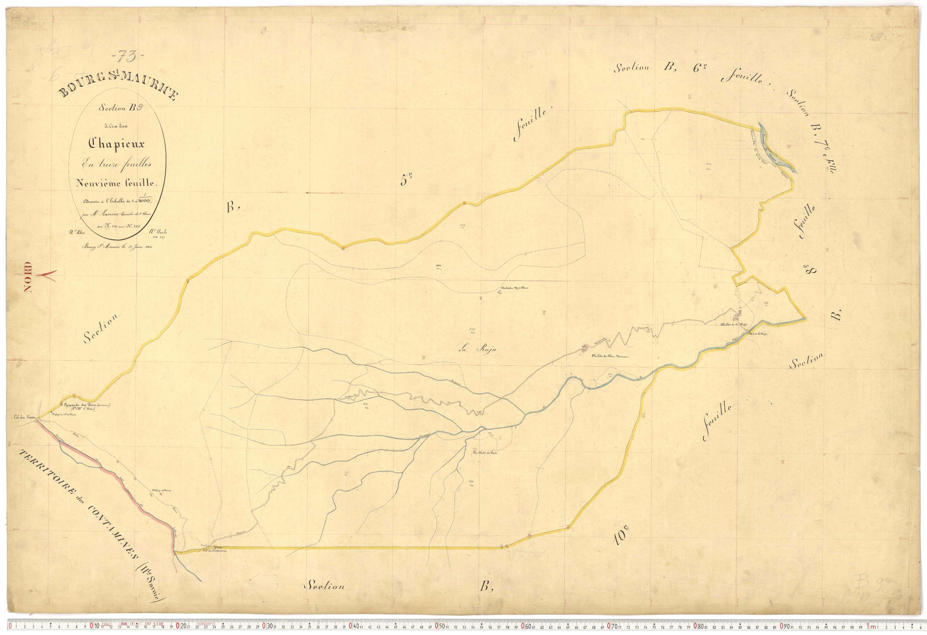 Bourg-Saint-Maurice - Plans cadastraux du premier cadastre français.