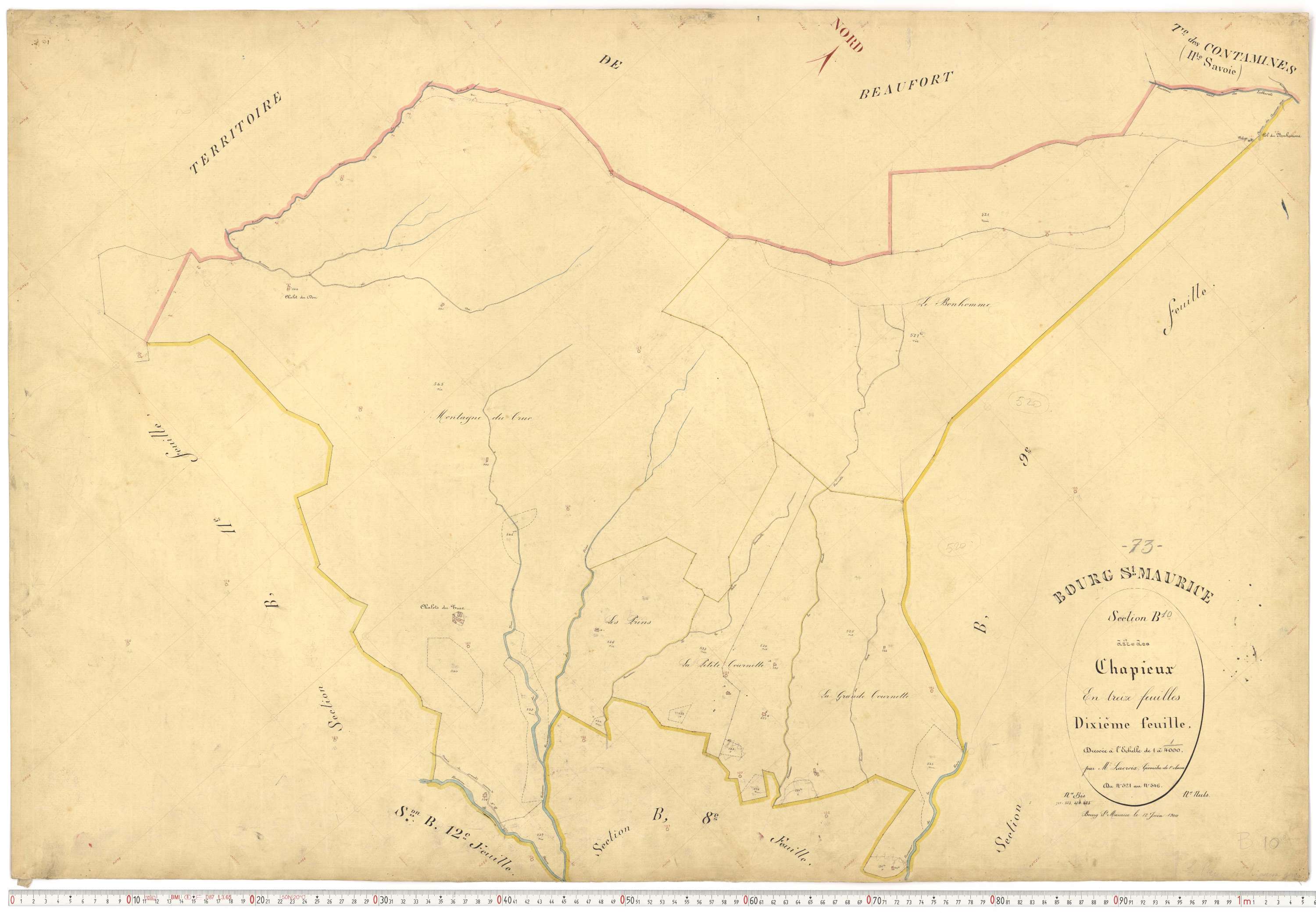 Bourg-Saint-Maurice - Plans cadastraux du premier cadastre français.