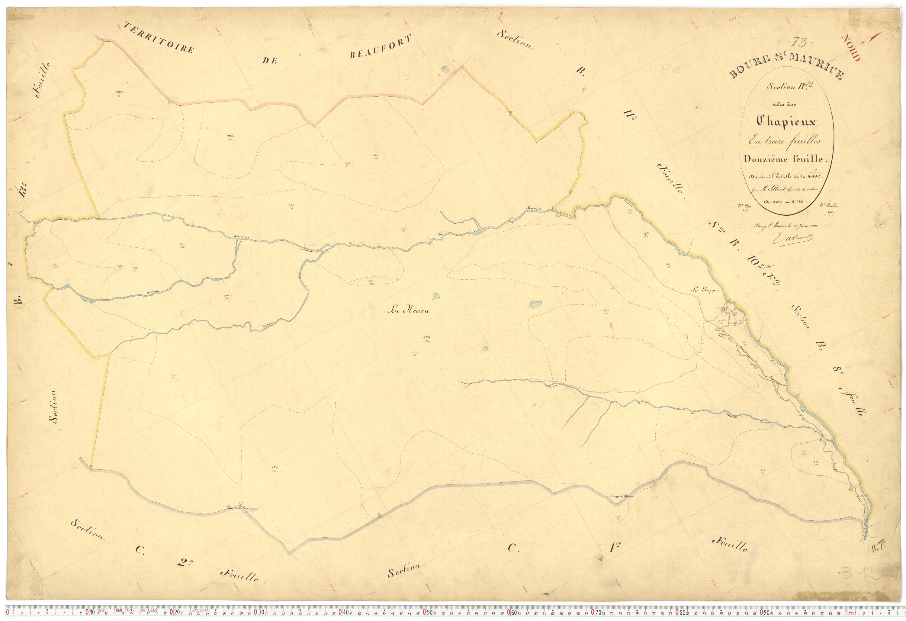 Bourg-Saint-Maurice - Plans cadastraux du premier cadastre français.