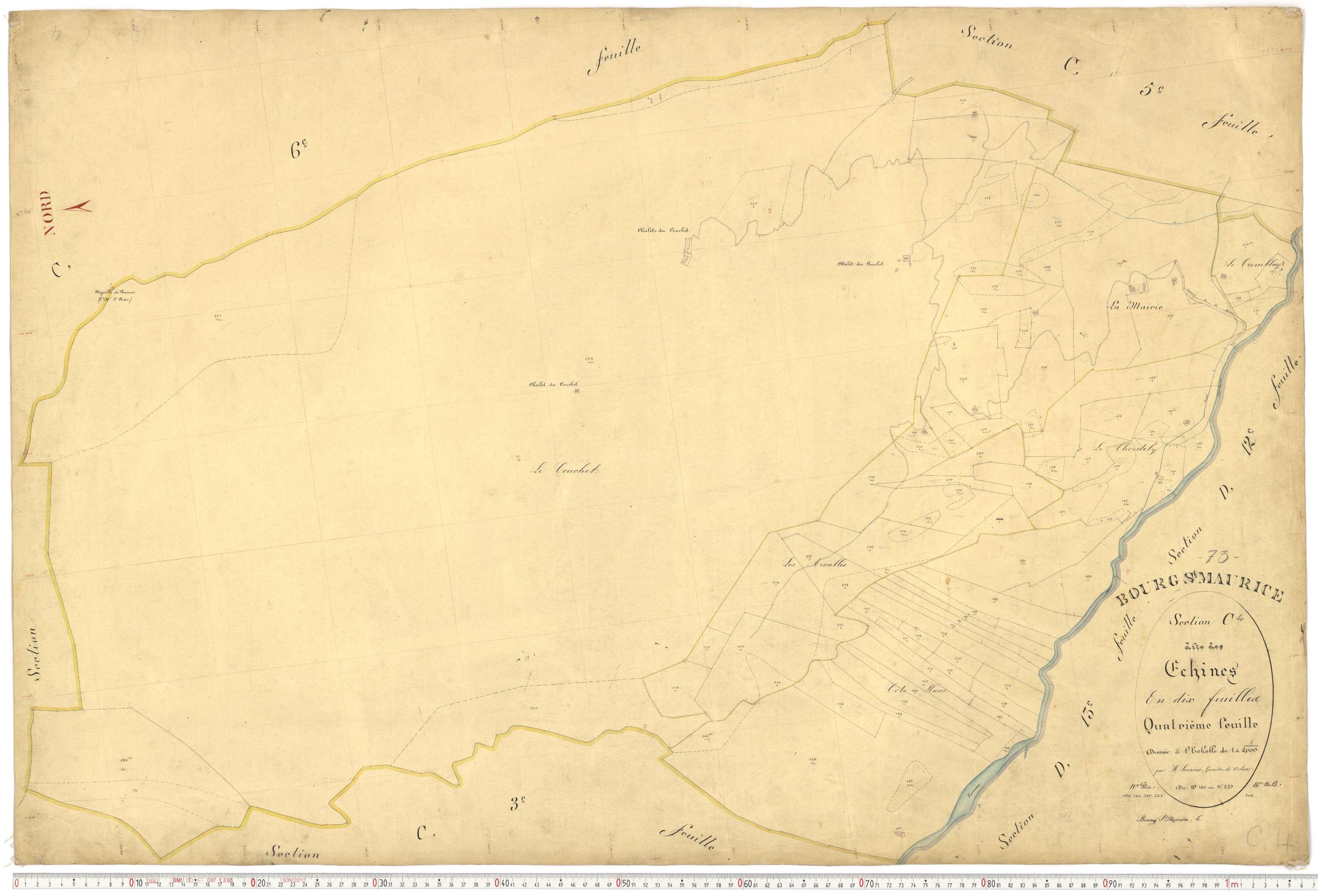 Bourg-Saint-Maurice - Plans cadastraux du premier cadastre français.