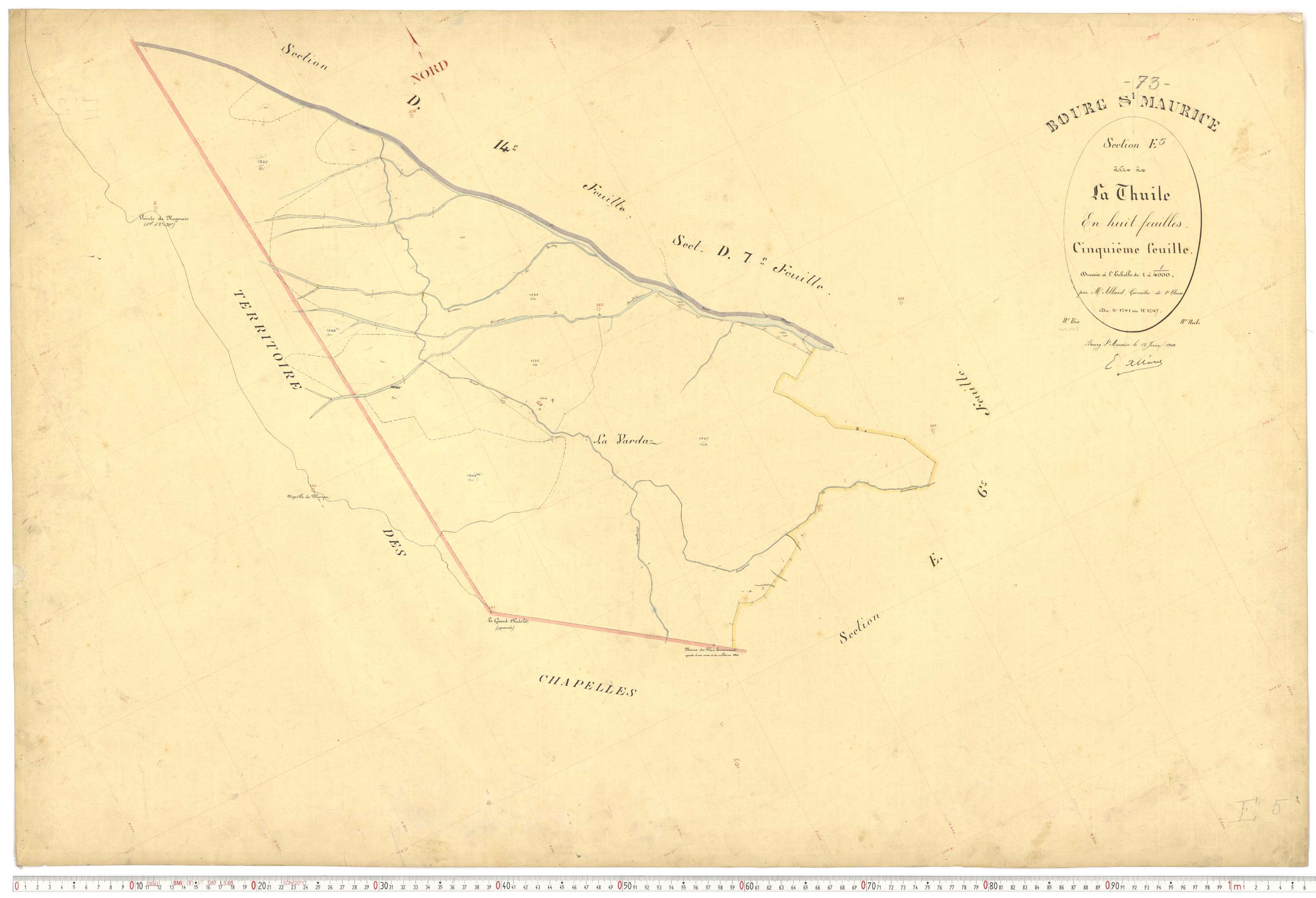 Bourg-Saint-Maurice - Plans cadastraux du premier cadastre français.