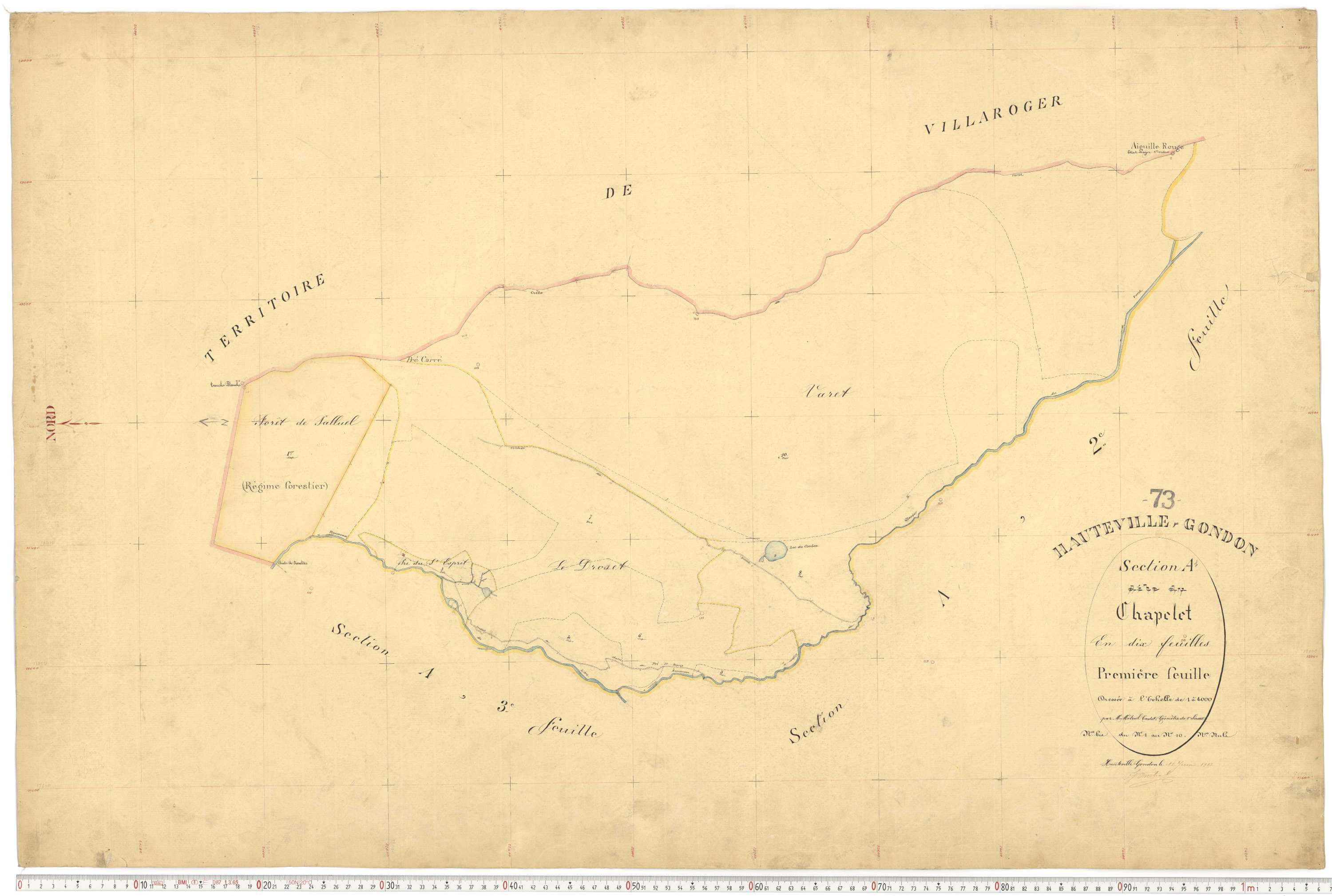Bourg-Saint-Maurice - Plans cadastraux du premier cadastre français.